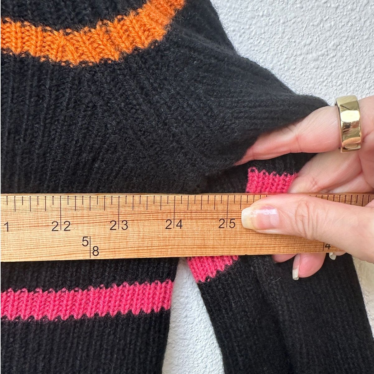 Other The Elder Statesman Black Multicolor Stripe Cashmere Sweater Size M / US 6-8 / IT 42-44 - 11 Thumbnail