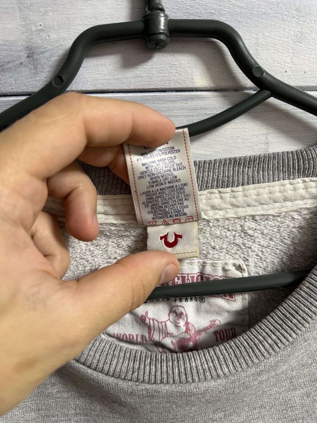 True Religion Rare Sweatshirt True Religion Japan Style Small Logo Size US L / EU 52-54 / 3 - 7 Thumbnail