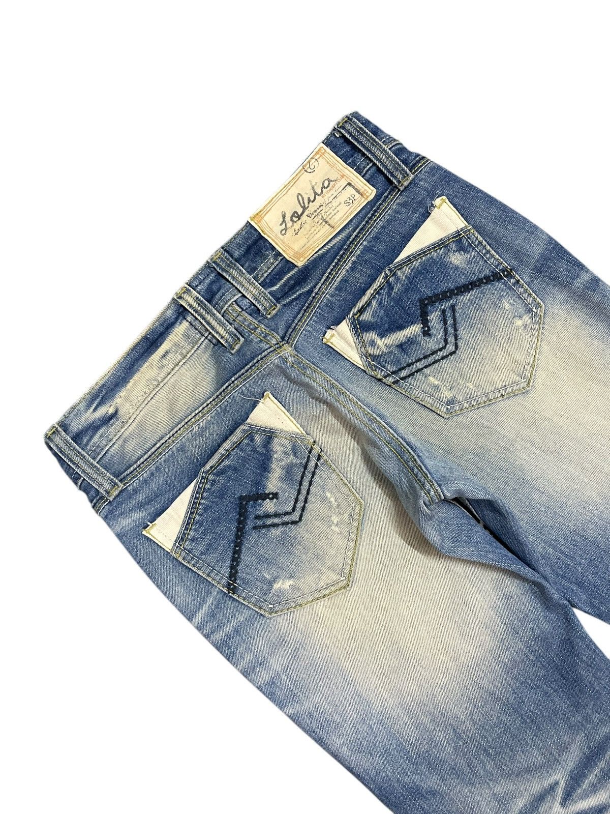 Japanese Brand Vintage Japanese Crazy Yellowish Whiskers Fade Wash Jeans Size 30" / US 8 / IT 44 - 5 Thumbnail
