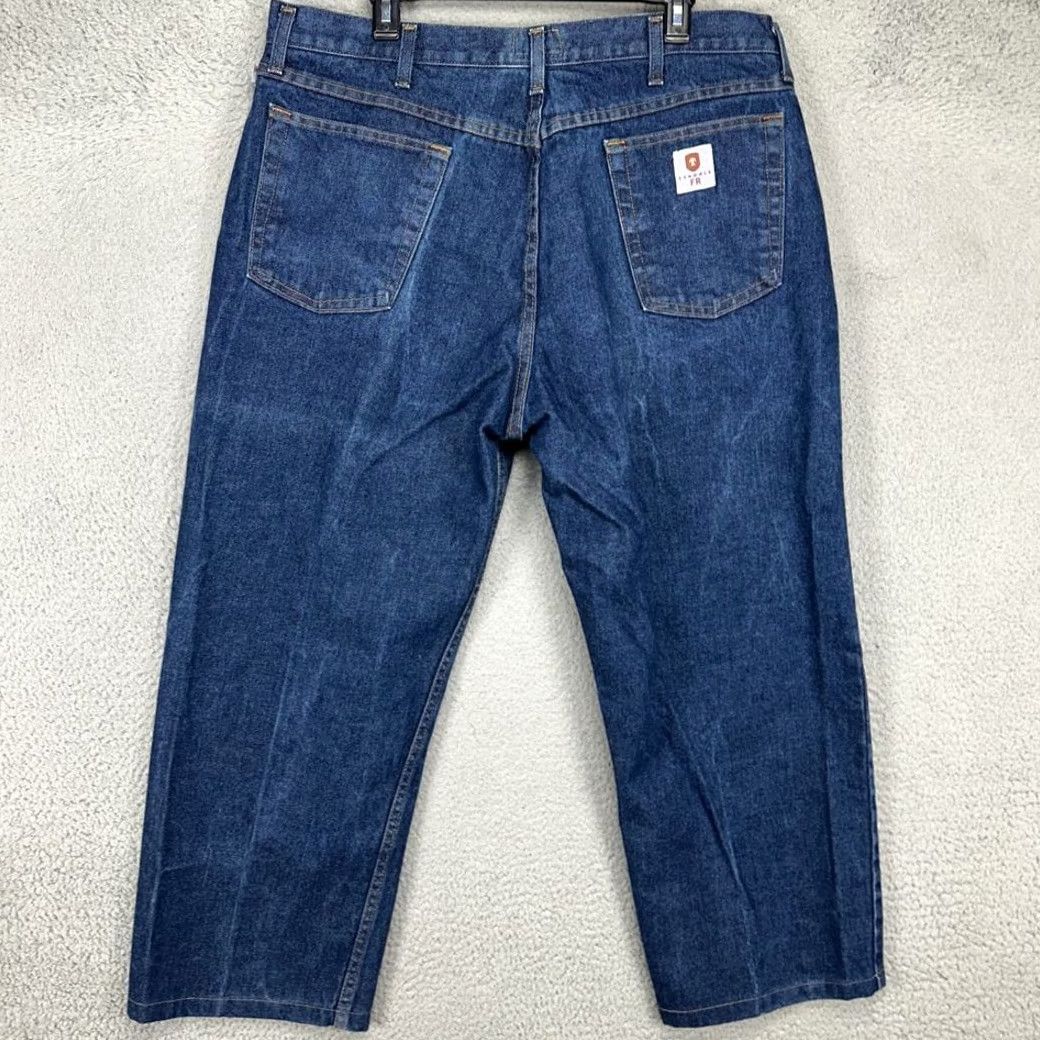 Denime Tyndale FR Flame Resistant Jeans Mens 40X26 Blue Straight Leg Workwear Denim Size US 40 / EU 56 - 2 Thumbnail