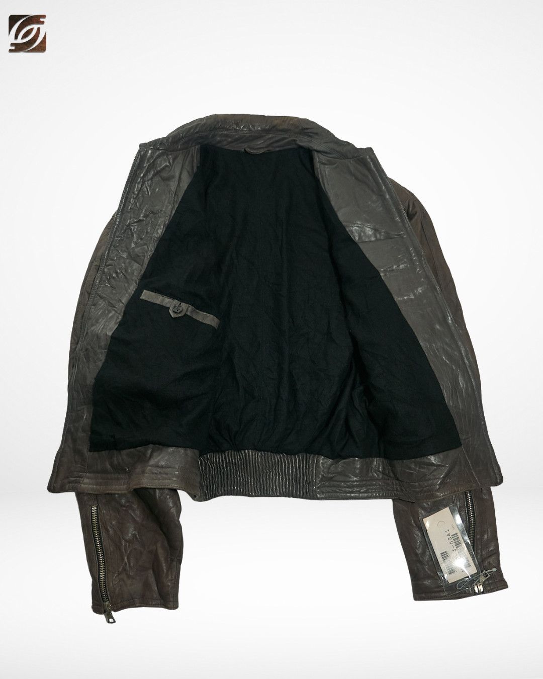 Versace Gianni Versace 1980s Pleated Leather Bomber Jacket Sample Size US L / EU 52-54 / 3 - 16 Thumbnail