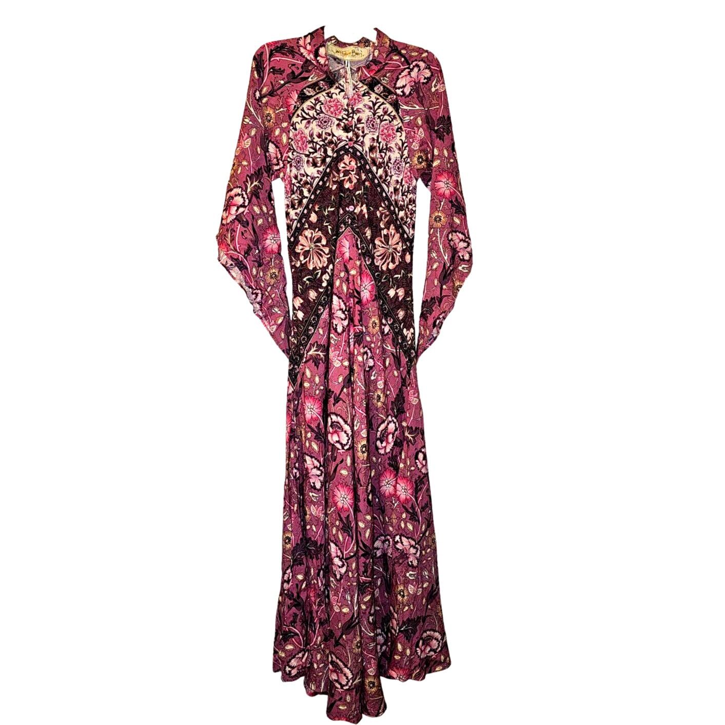 Free People New Free People Jen's Pirate Booty Baroque Hyacinth Gown XS Size XS / US 0-2 / IT 36-38 - 4 Thumbnail