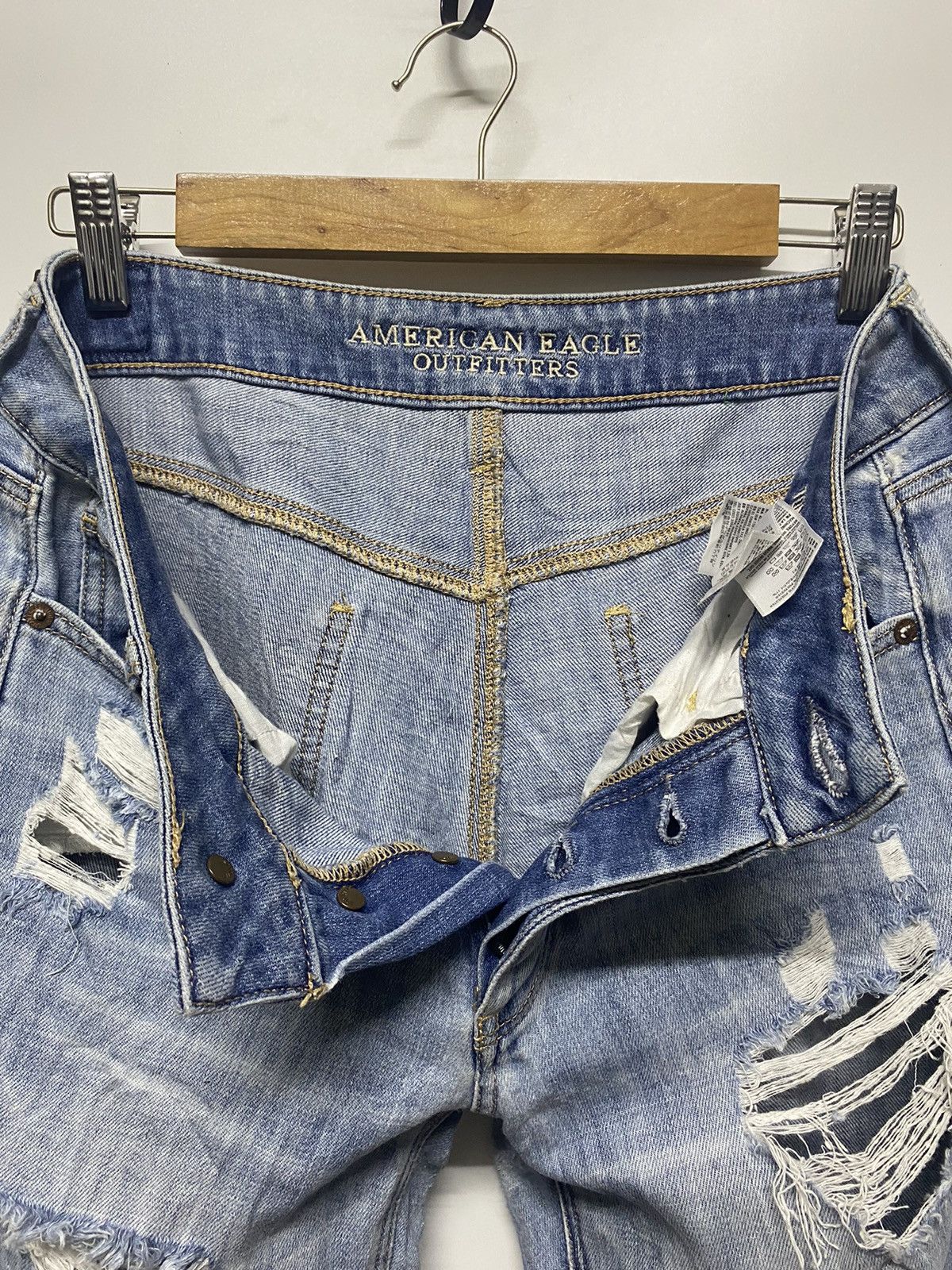 American Eagle Outfitters American Eagle Outfitters Jeans Distressed Blue Denim Pants Size 30" / US 8 / IT 44 - 7 Thumbnail