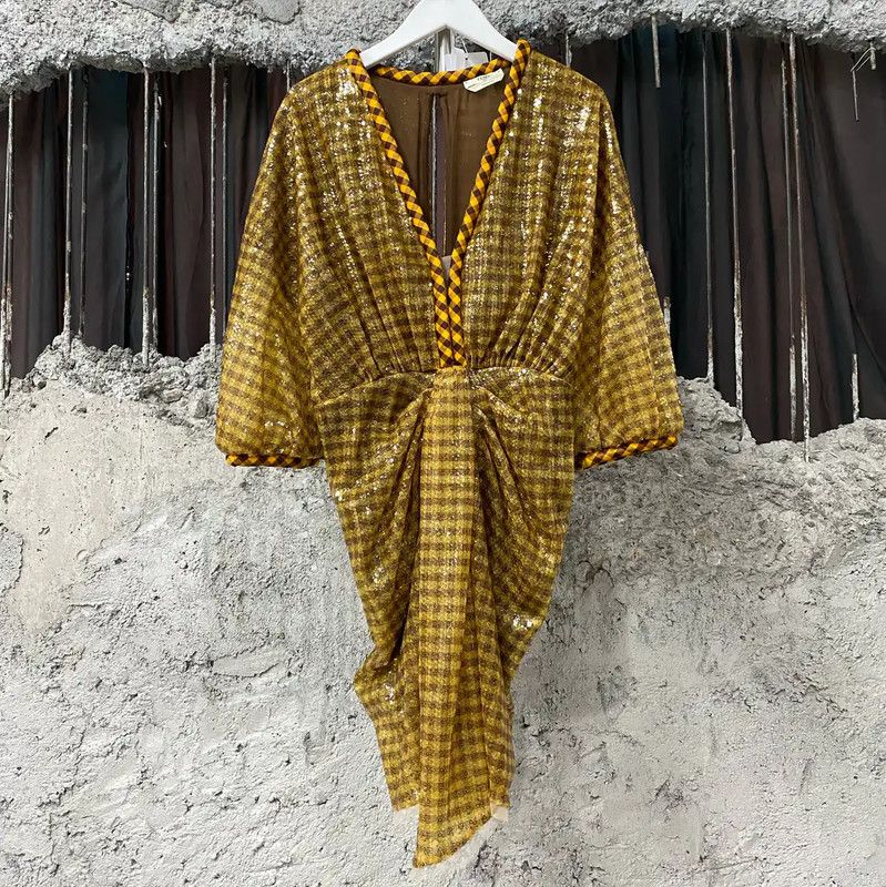 Fendi Fendi Summer Yellow Short Sleeve Dress 0089 Size ONE SIZE - 1 Thumbnail