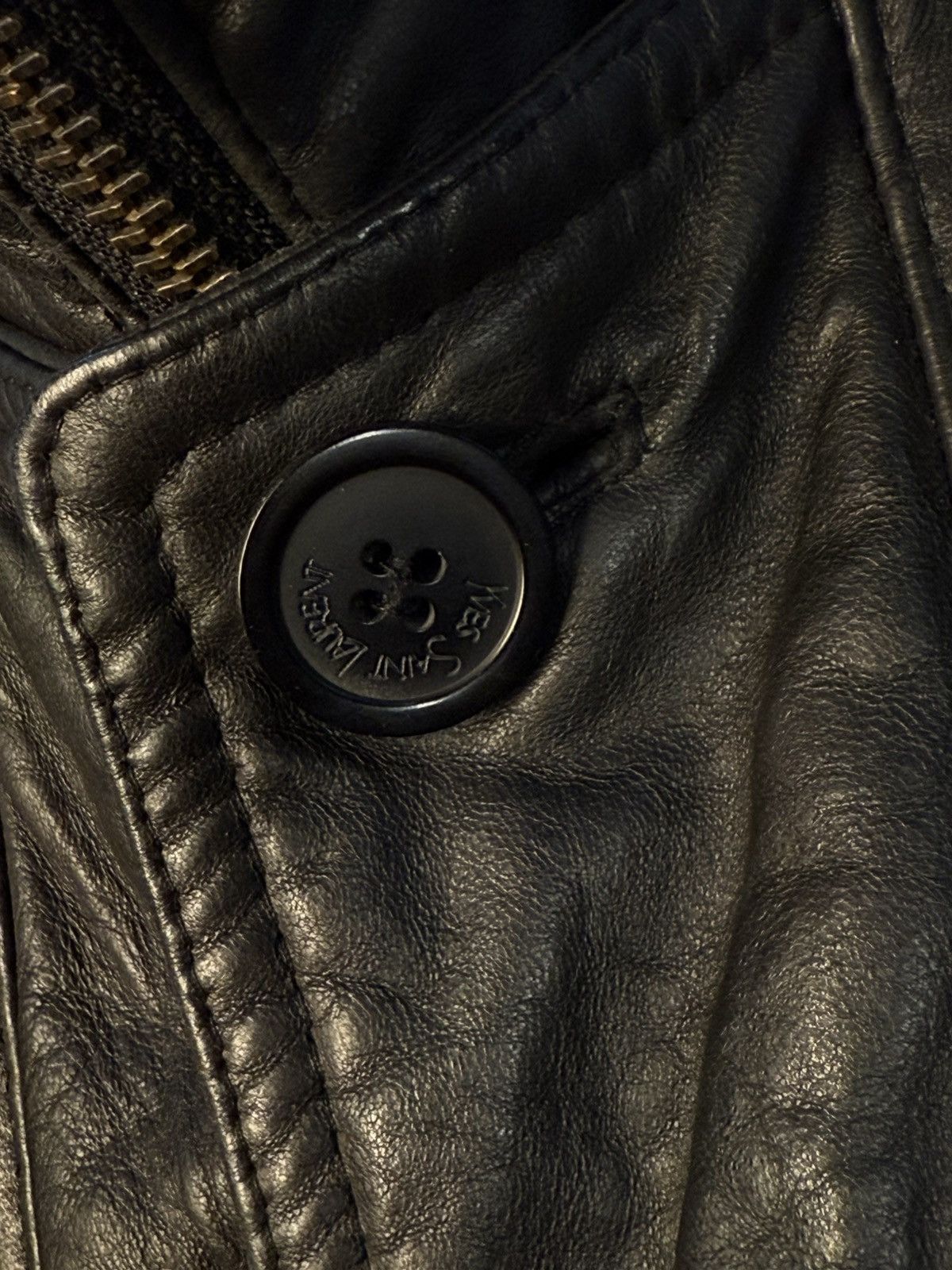 Yves Saint Laurent 90s YSL Leather Jacket Black Soft Vintage Rare Bomber Size US M / EU 48-50 / 2 - 4 Thumbnail