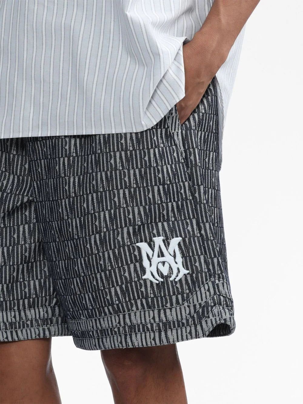 Amiri o1gr1nt1024 Jacquard Bb Short in Washed Indigo Size US 34 / EU 50 - 5 Thumbnail