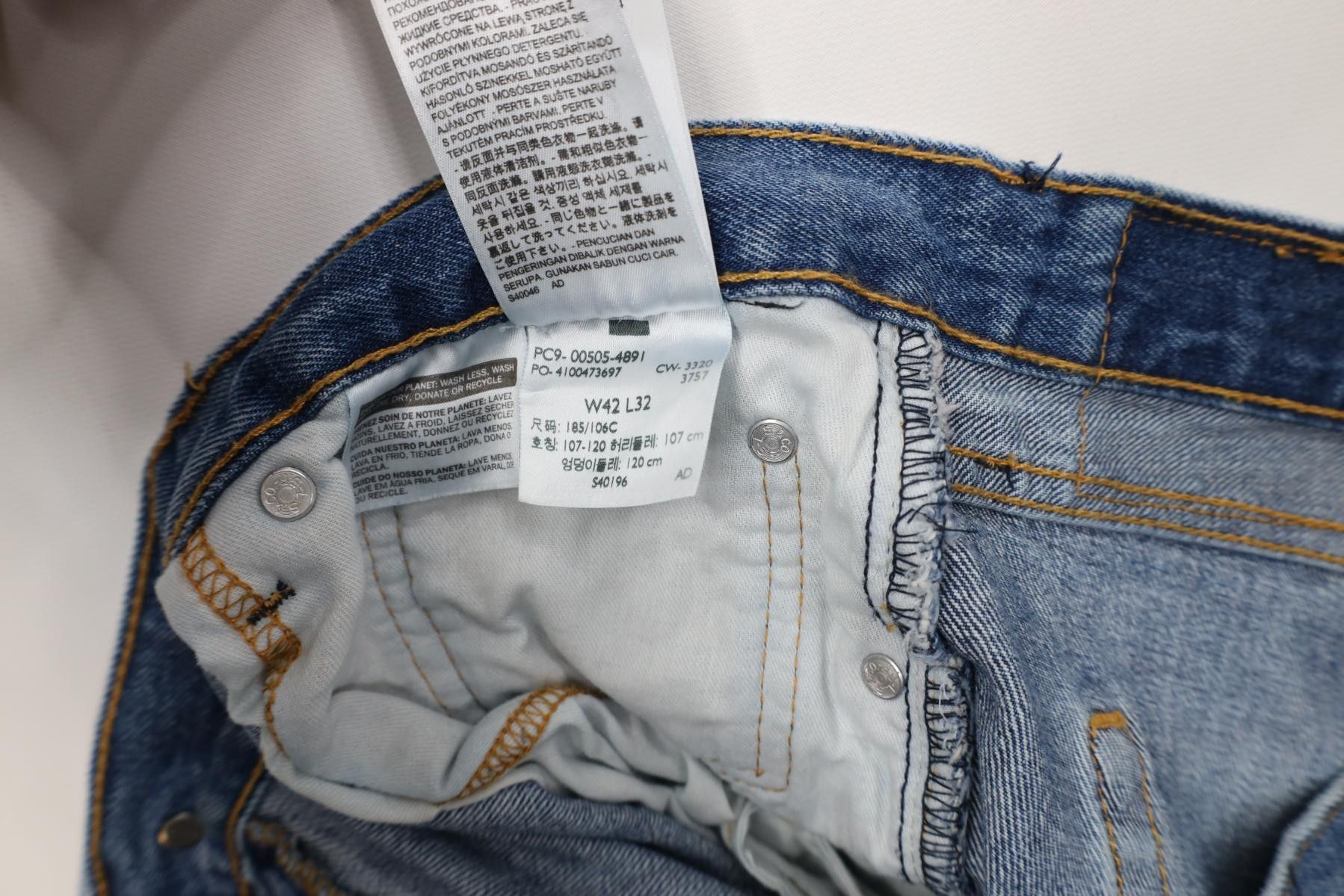 Levi's Vintage Y2K Levis 505 Fit Straight Leg Denim Jeans Blue Size US 42 / EU 58 - 8 Thumbnail