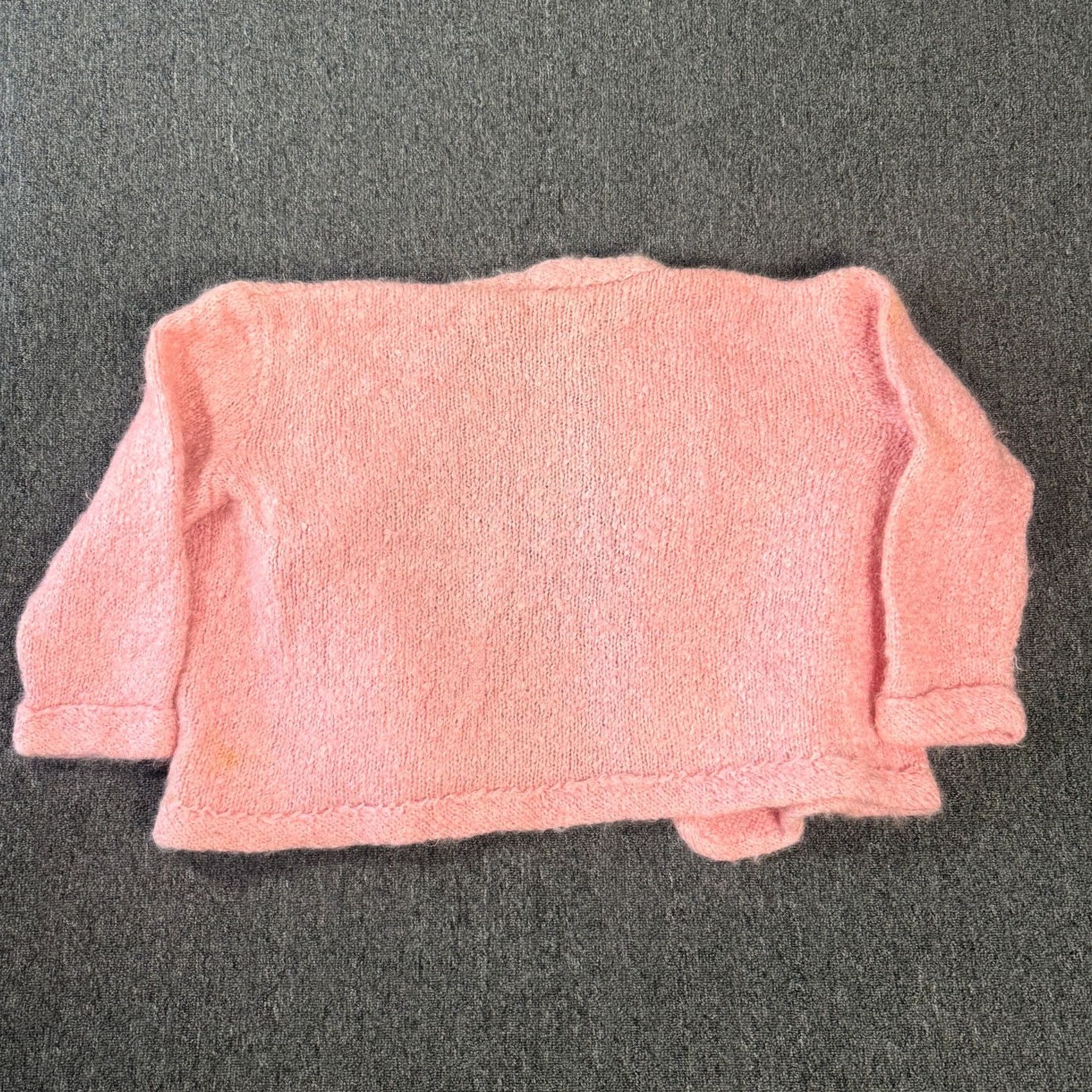 Vintage VINTAGE Cardigan Sweater Lounge Pink M Y2K Chunky Knit Open Front Relaxed Size M / US 6-8 / IT 42-44 - 2 Thumbnail