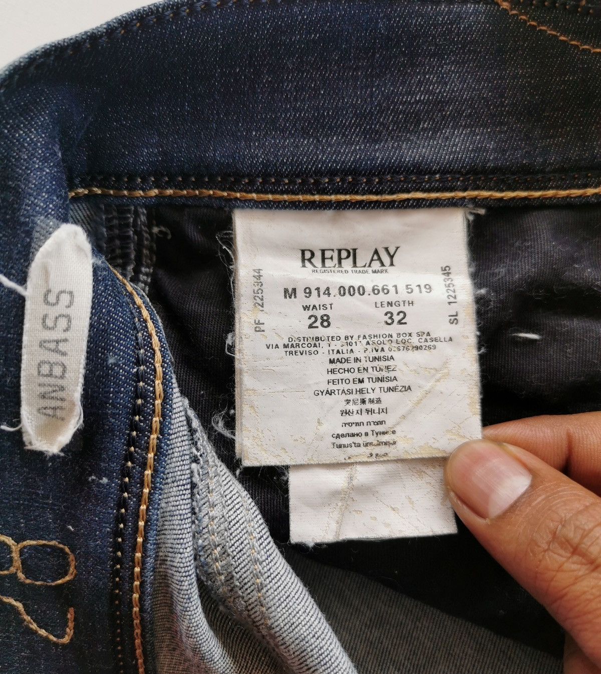 Replay Replay Anbass Skinny Distressed Jeans Size US 28 / EU 44 - 10 Thumbnail