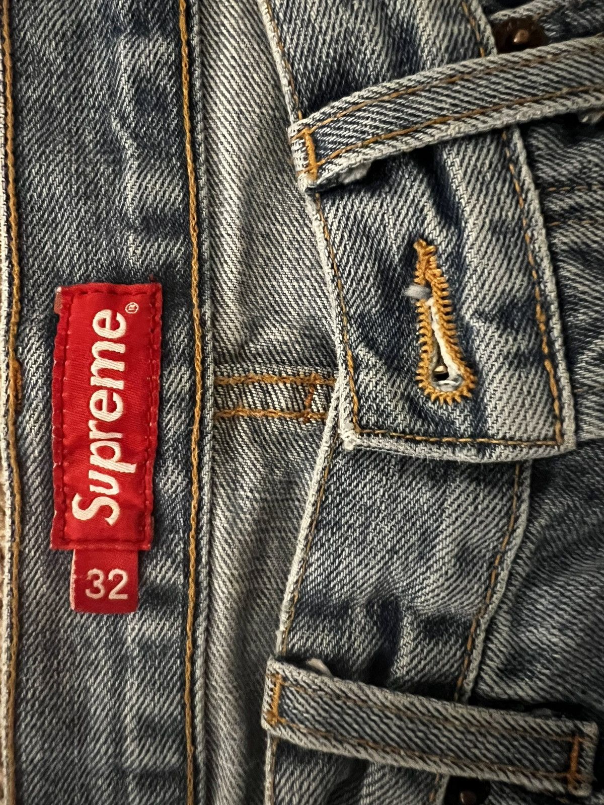 Supreme Supreme Stonewashed Blue Jean M32 Size US 32 / EU 48 - 2 Thumbnail