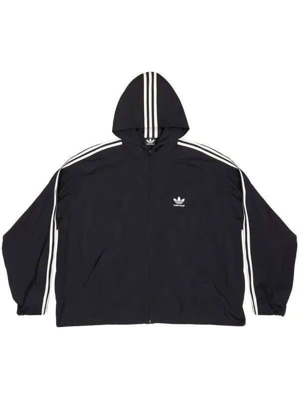 Balenciaga x Adidas Nylon Oversized Hooded Windbreaker Jacket Size US S / EU 44-46 / 1 - 1 Thumbnail