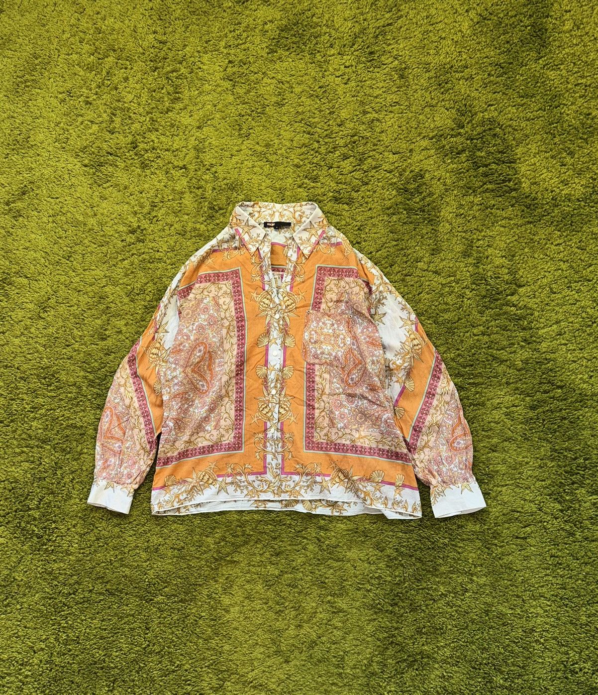 Designer × Maje Maje oldmoney style graphic shirt blouse Size S / US 4 / IT 40 - 1 Thumbnail