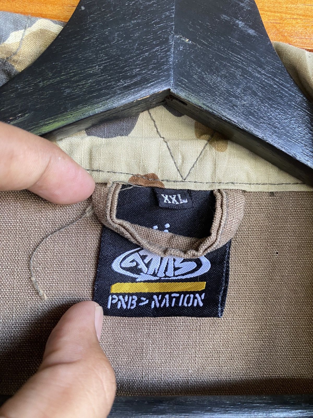 Vintage Vintage Y2K PNB Nation Utility Jacket XXL Brown Camo Collar Size US XXL / EU 58 / 5 - 16 Thumbnail
