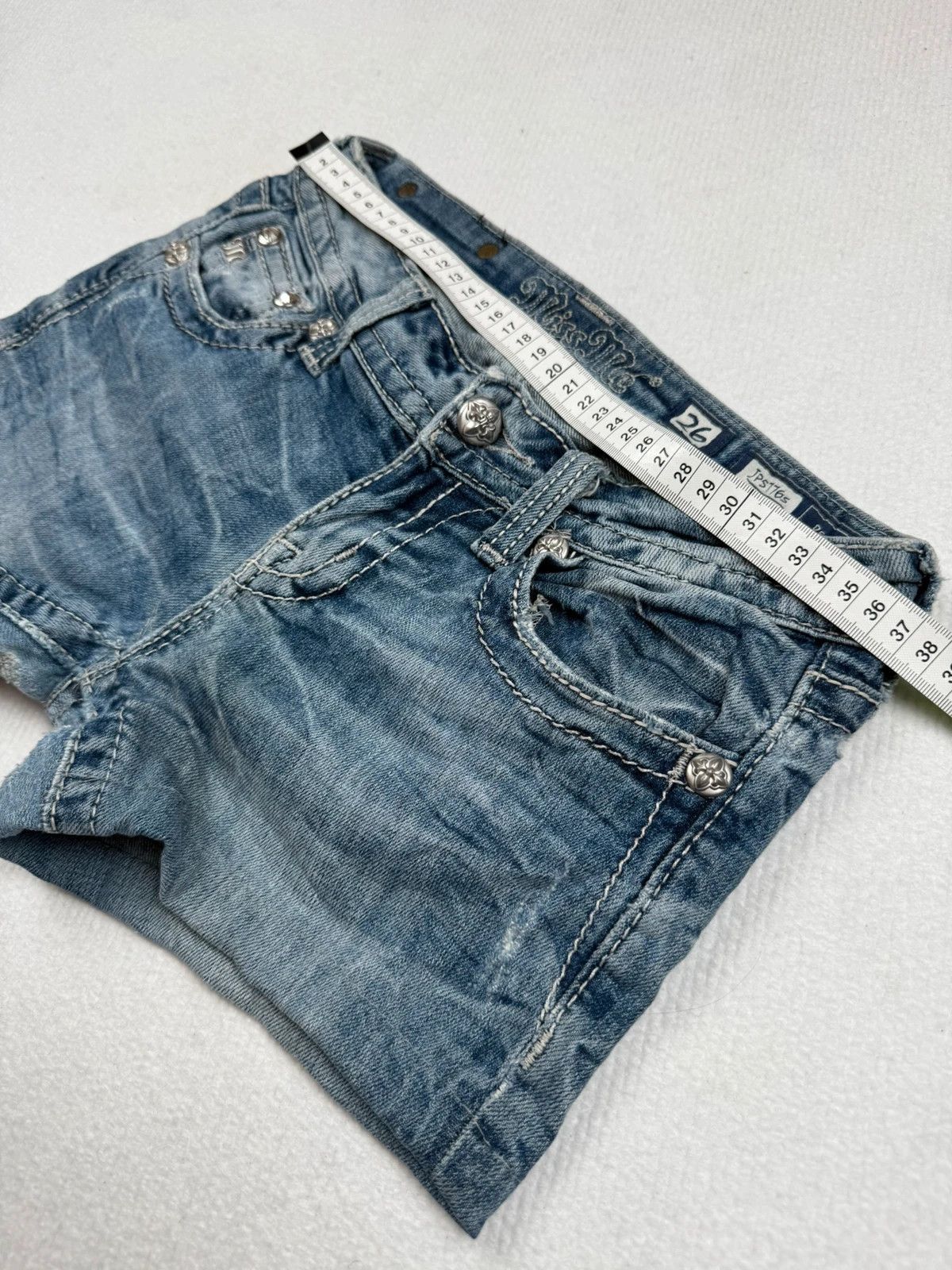 Miss Me Miss Me Low Waist Hot Pants Micro Shorts 2000s Y2k Size 26" / US 2 / IT 38 - 3 Thumbnail