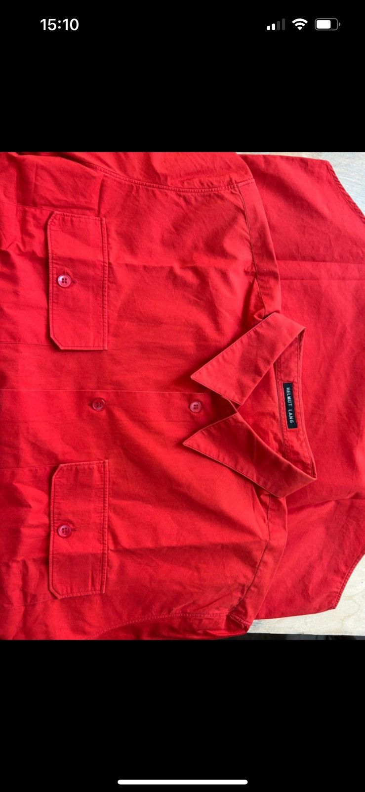 Helmut Lang Helmut Lang Red Short-Sleeved Shirt [ Vintage: 1998/1999 ] Size US M / EU 48-50 / 2 - 3 Thumbnail
