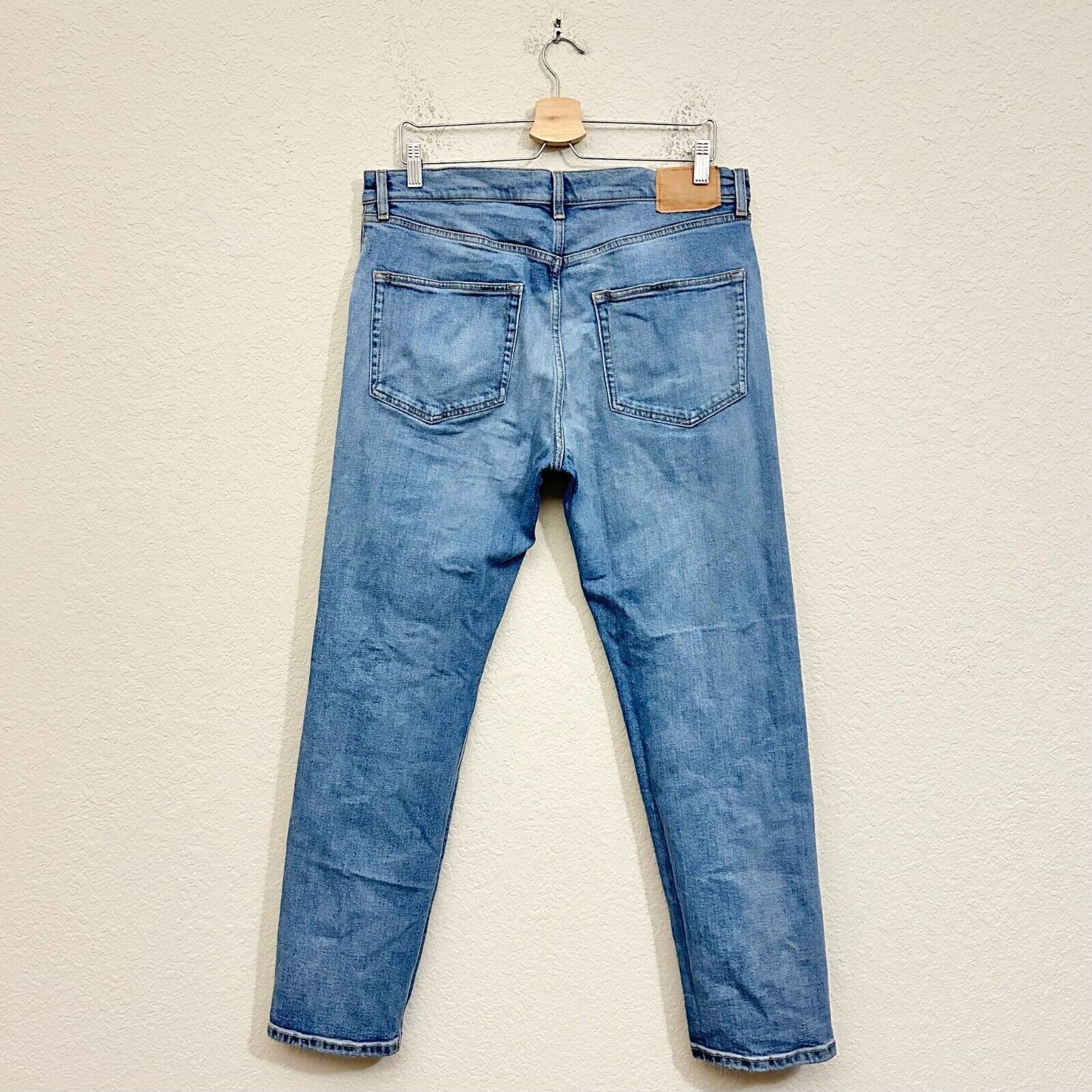 JEANERICA JEANERICA TM005 Jeans Light Vintage Straight Leg Cotton Size US 34 / EU 50 - 2 Thumbnail