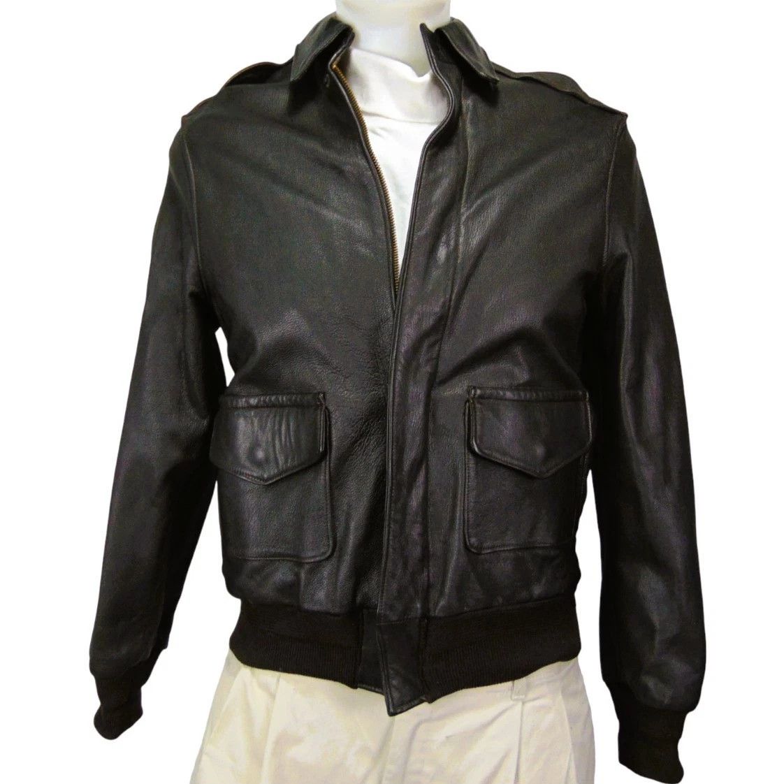 Other Vintage A-2 Goatskin Flight Jacket Brown USA 40 Size US M / EU 48-50 / 2 - 2 Thumbnail