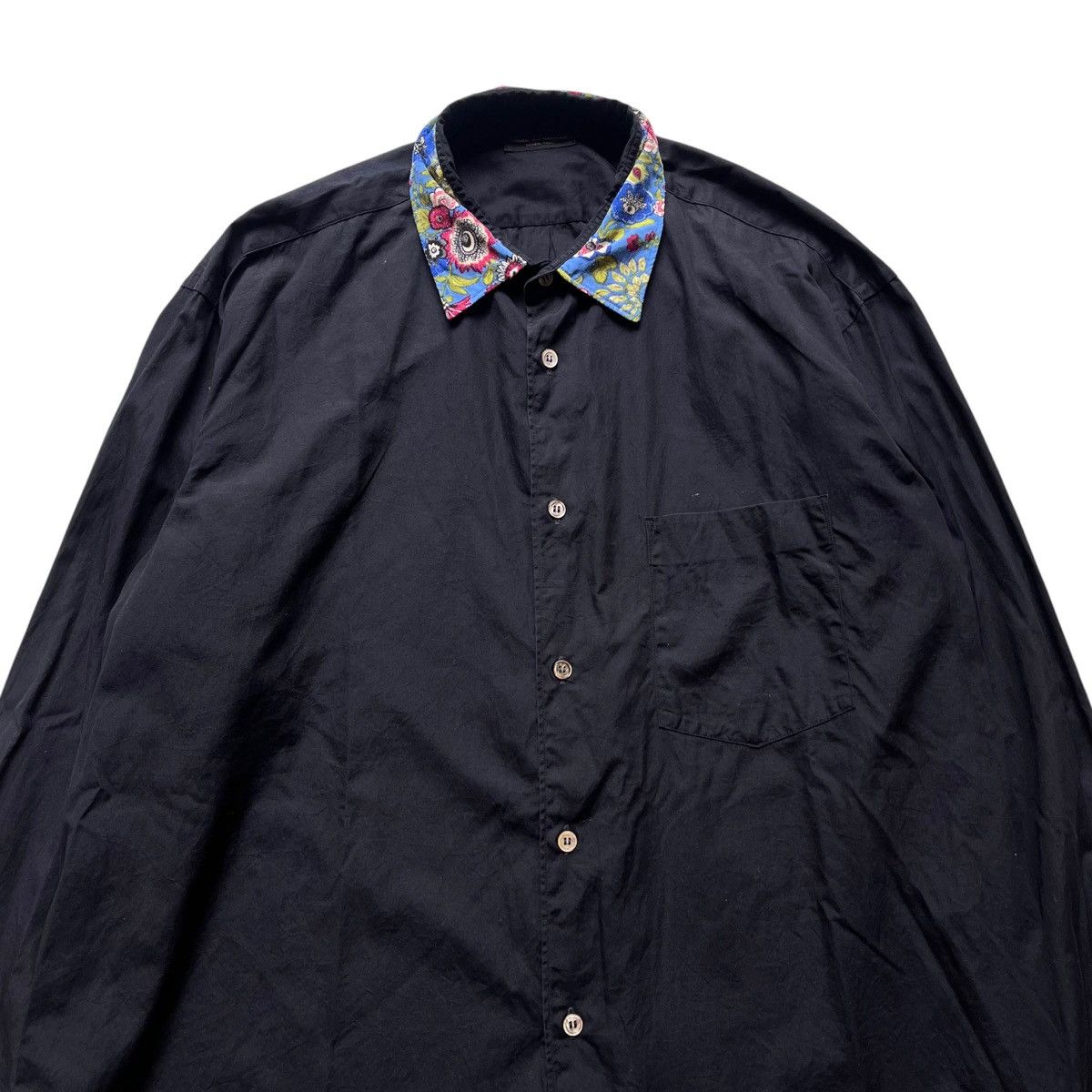 Comme des Garcons 1990s Junya Watanabe Comme des Garcons Black Flowers Shirt Size US L / EU 52-54 / 3 - 2 Thumbnail