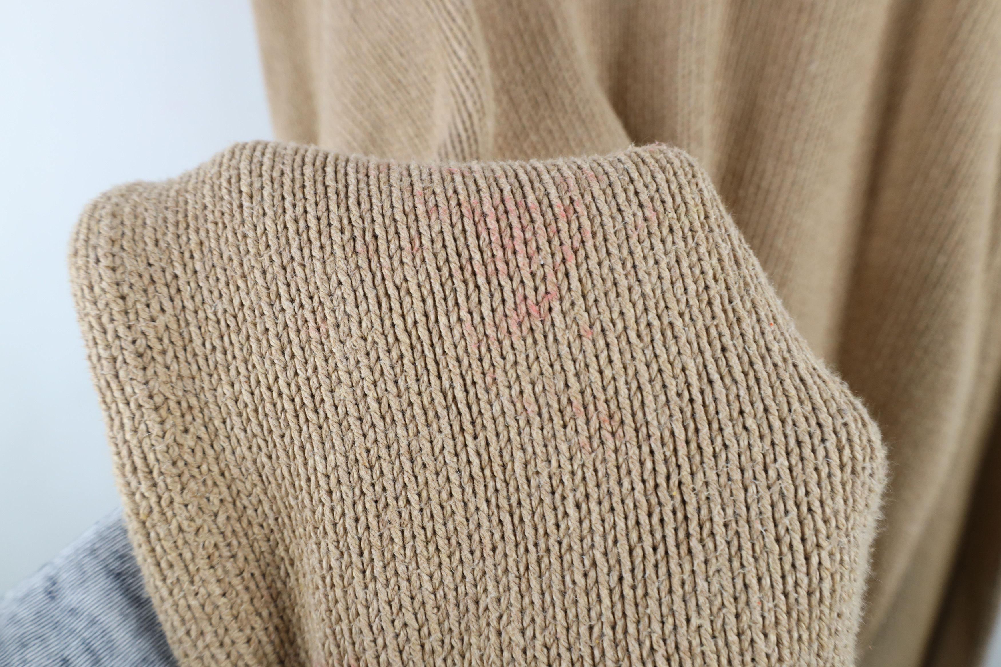 Ralph Lauren Vintage 90s Ralph Lauren Knit Crewneck Sweater Beige Brown Size US XL / EU 56 / 4 - 10 Thumbnail