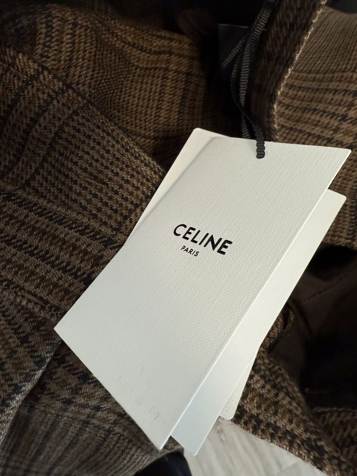 Celine × Hedi Slimane Celine Prince of Wales Checkered Dylan Flared Wool Pants 30 Size US 30 / EU 46 - 7 Thumbnail