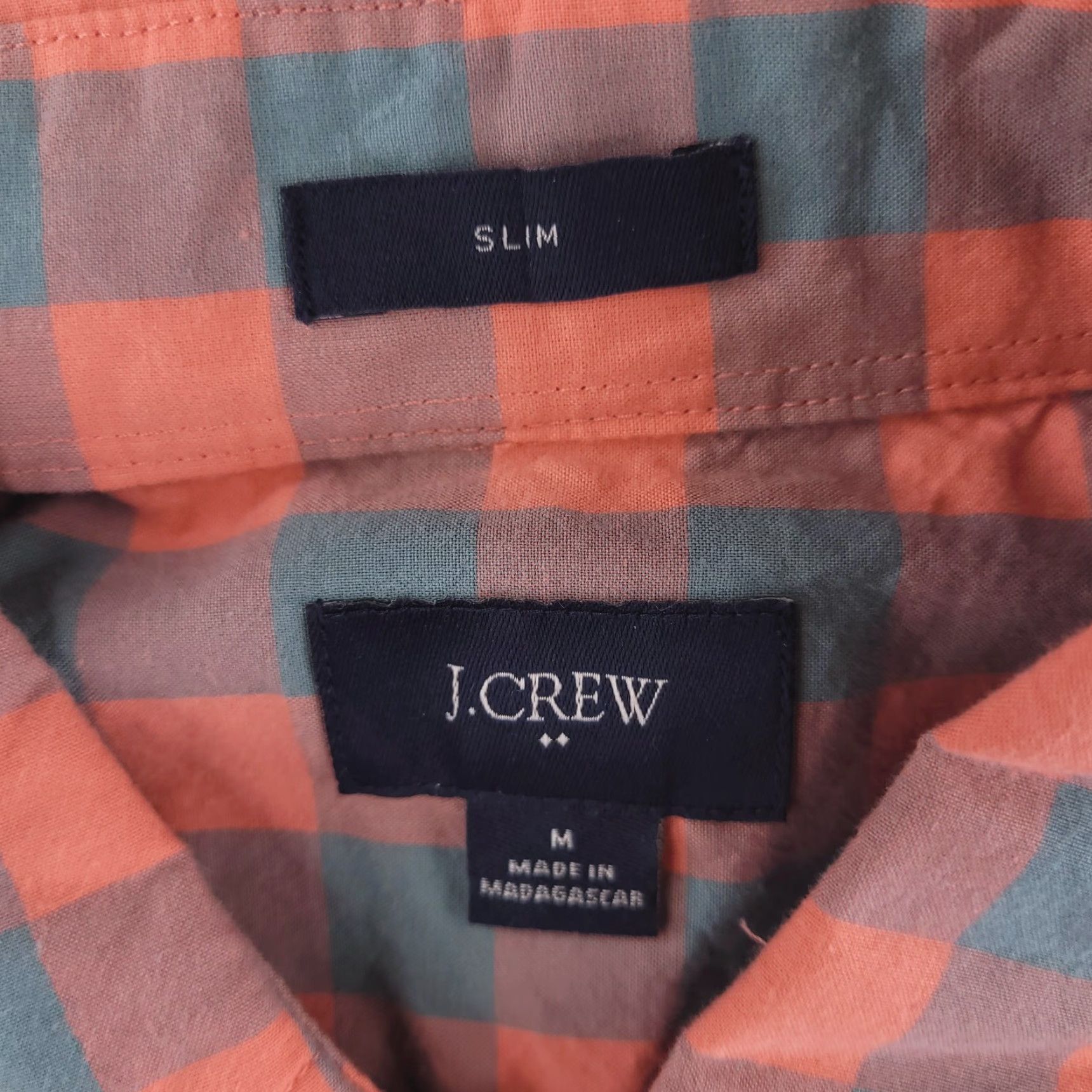 J.Crew J.CREW Shirt Mens Medium Slim Fit Pink Mango Orange Long Sleeve Button-Up Size US M / EU 48-50 / 2 - 4 Thumbnail
