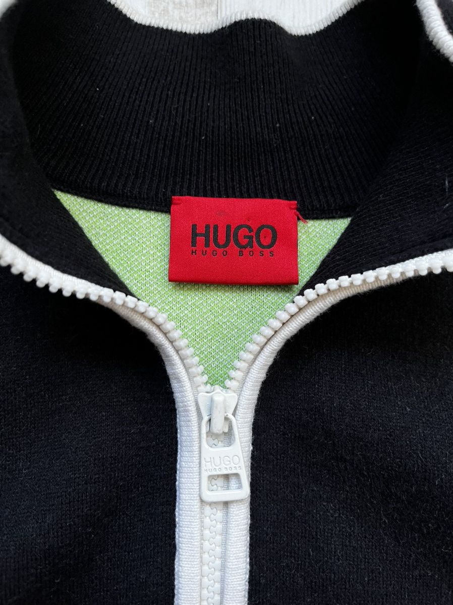 Hugo Boss HUGO OVERSIZED-FIT LOGO WOOL SWEATER 1/4 ZIPPED NECKLINE Size US XL / EU 56 / 4 - 6 Thumbnail