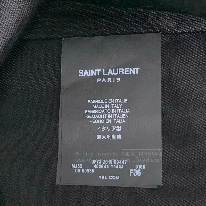 Yves Saint Laurent YSL Color-Block Wool Blend Women's Coat . Size XS / US 0-2 / IT 36-38 - 7 Thumbnail