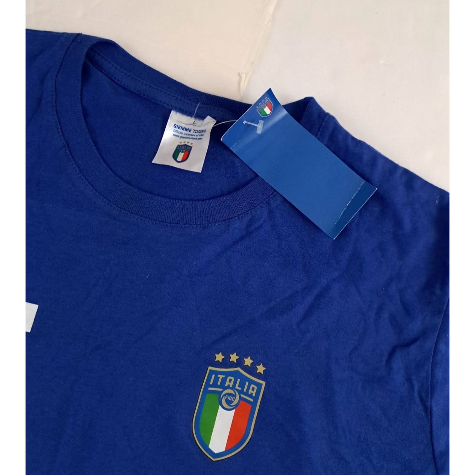 Vintage VINTAGE Italia Soccer blue printed NWT T-Shirt L Giemme Torino Unisex Adults Size L Crew Neck Short Sleeve Cotton Soccer Size US L / EU 52-54 / 3 - 3 Thumbnail