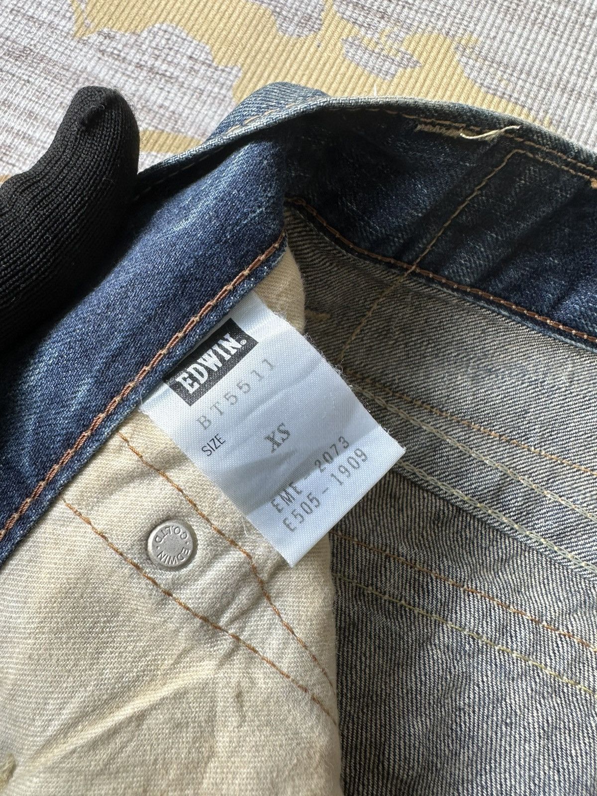 Tornado Mart FLARE Edwin 503 Claw Marks Design Denim Size US 30 / EU 46 - 18 Thumbnail