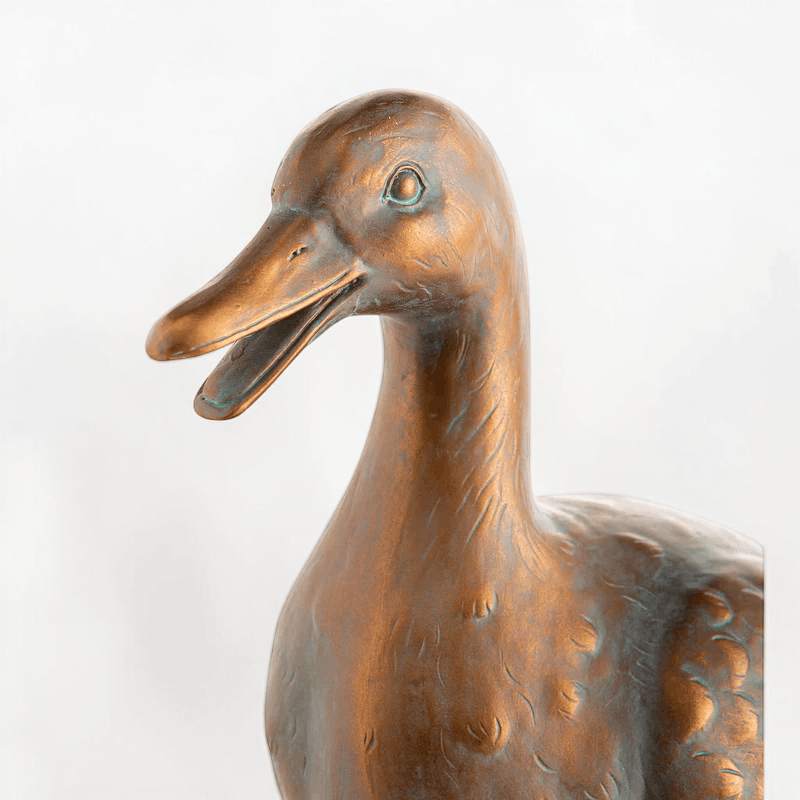 Other Duck Family Statues, Faux Bronze Pond Decor, Lawn Decor Size ONE SIZE - 4 Thumbnail