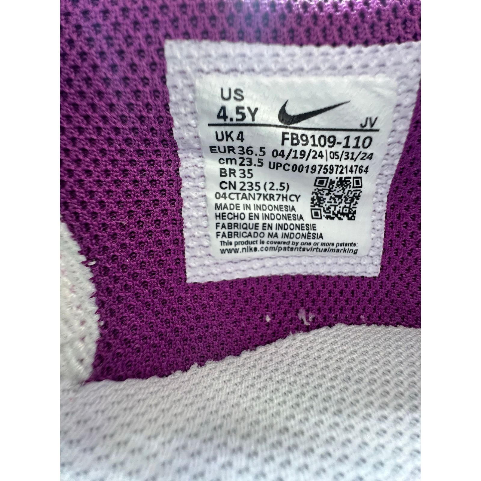 Nike Nike Dunk Low GS “Viotech White” size 4.5y Size US 4.5 / IT 34.5 - 6 Thumbnail