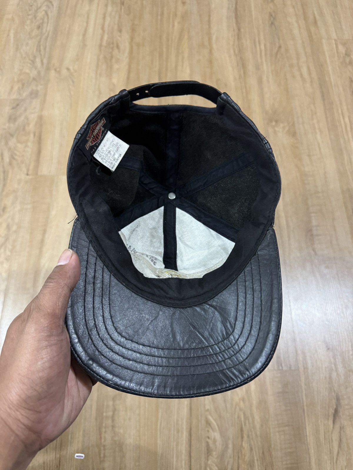 Harley Davidson × Vintage Vintage Harley Davidson leather cap Size ONE SIZE - 4 Thumbnail