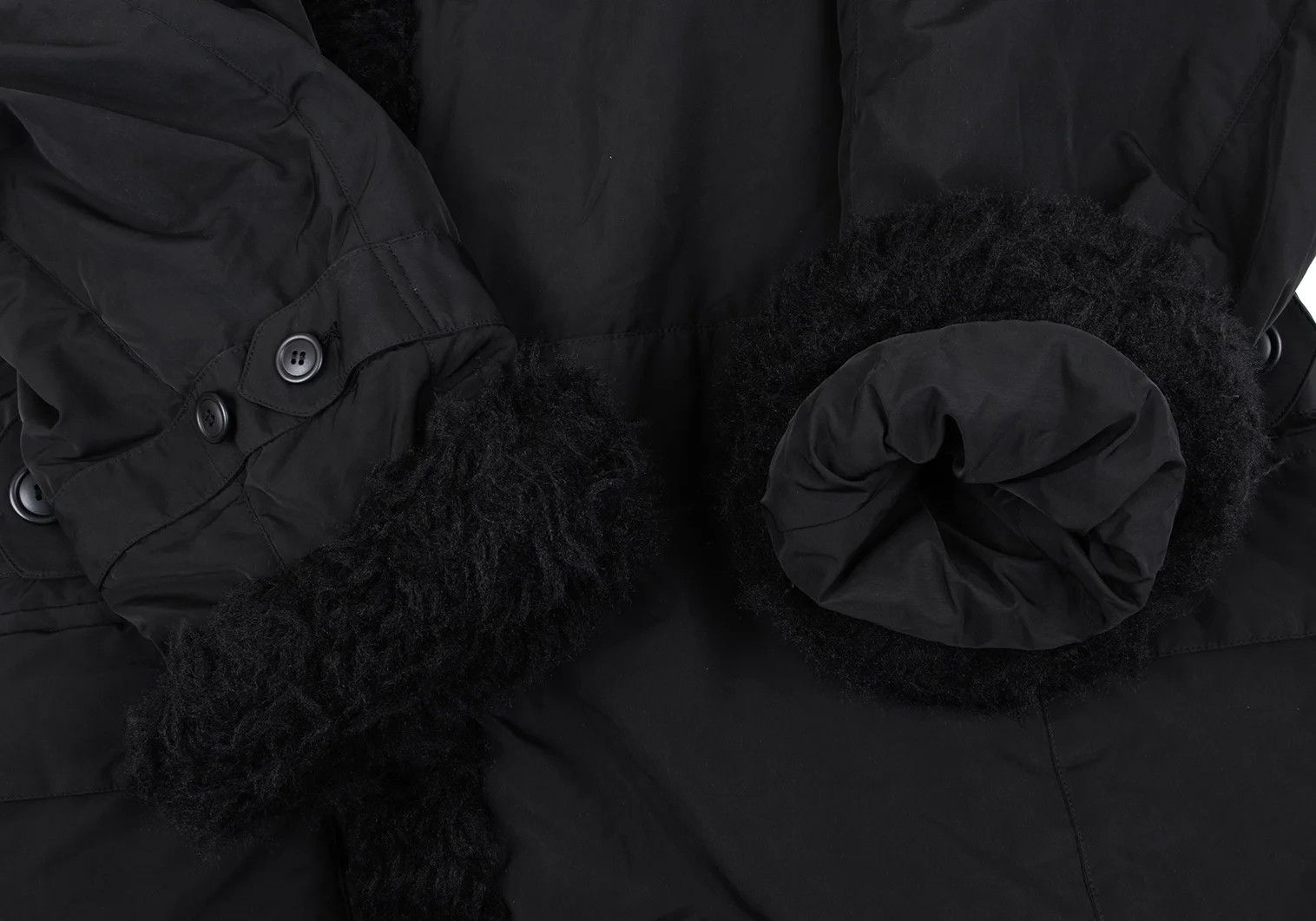 Issey Miyake Polyester Padded Long Coat in Black, Size M Size US M / EU 48-50 / 2 - 7 Thumbnail