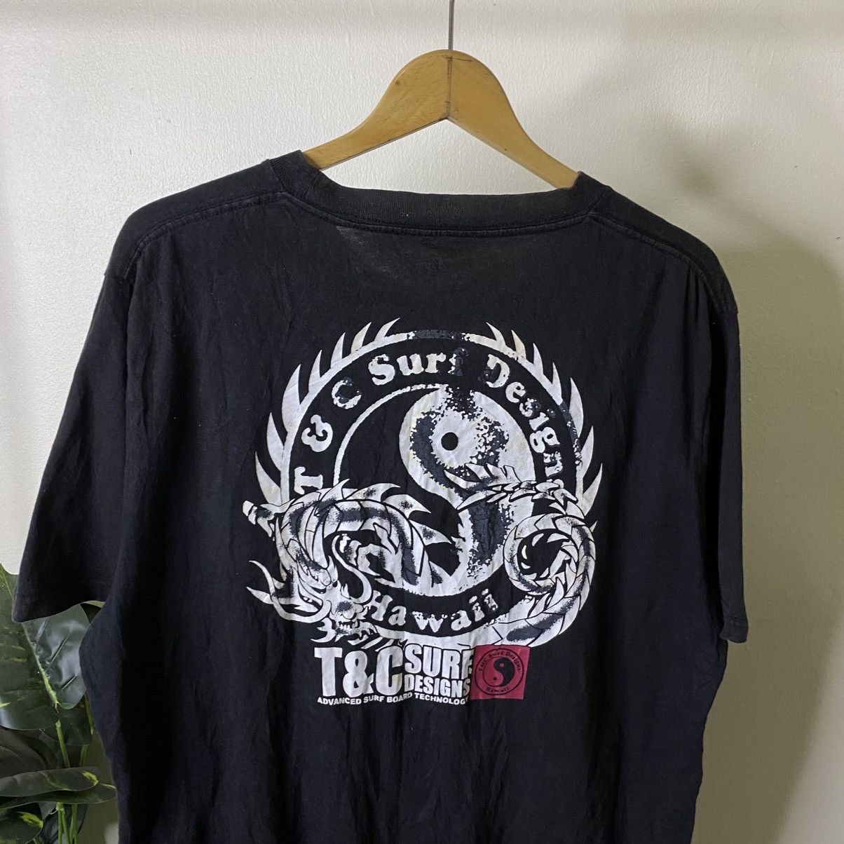 Vintage Y2K T&C Surf Dragon Graphic Stussy Style T Shirt Size US XL / EU 56 / 4 - 2 Thumbnail