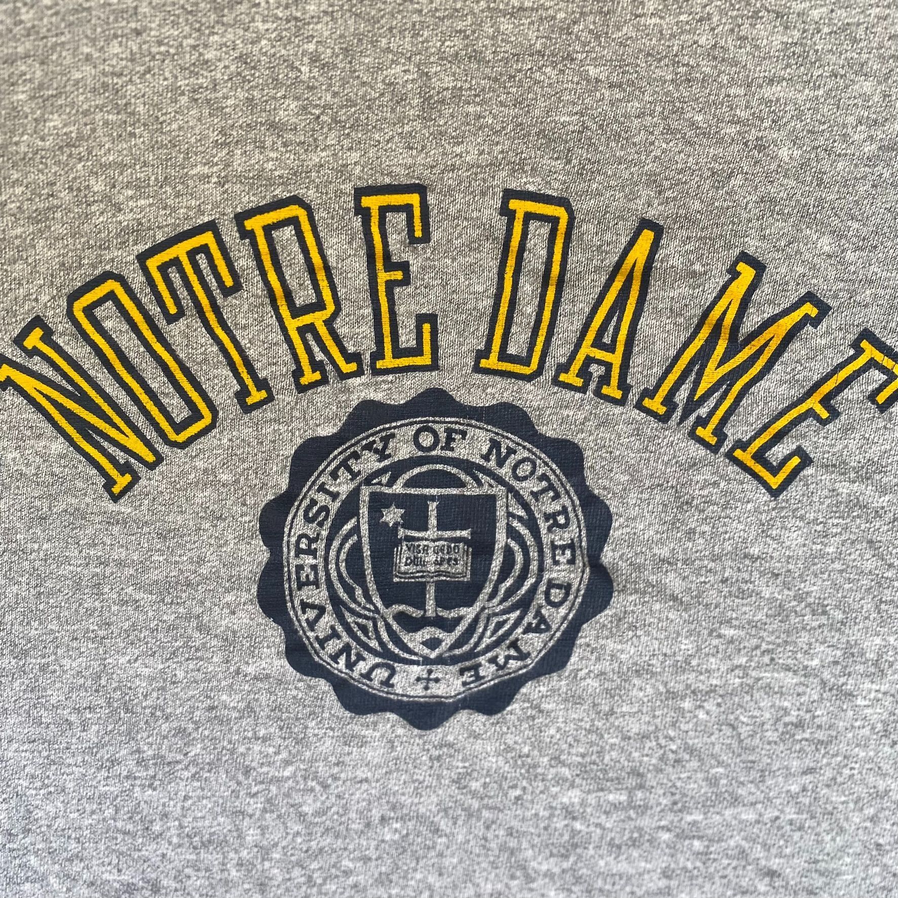 Champion × Vintage Vintage 90s Notre Dame Shirt Champion College University Tee Size US L / EU 52-54 / 3 - 3 Thumbnail