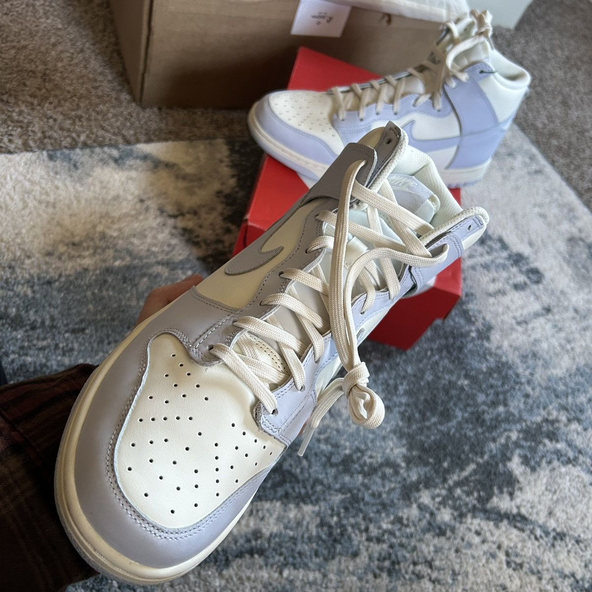 Nike DD1869-102 NiKE DUNK HiGH FOOTBALL GREY SAiL PALE iVORY Size US 10 / EU 43 - 4 Thumbnail