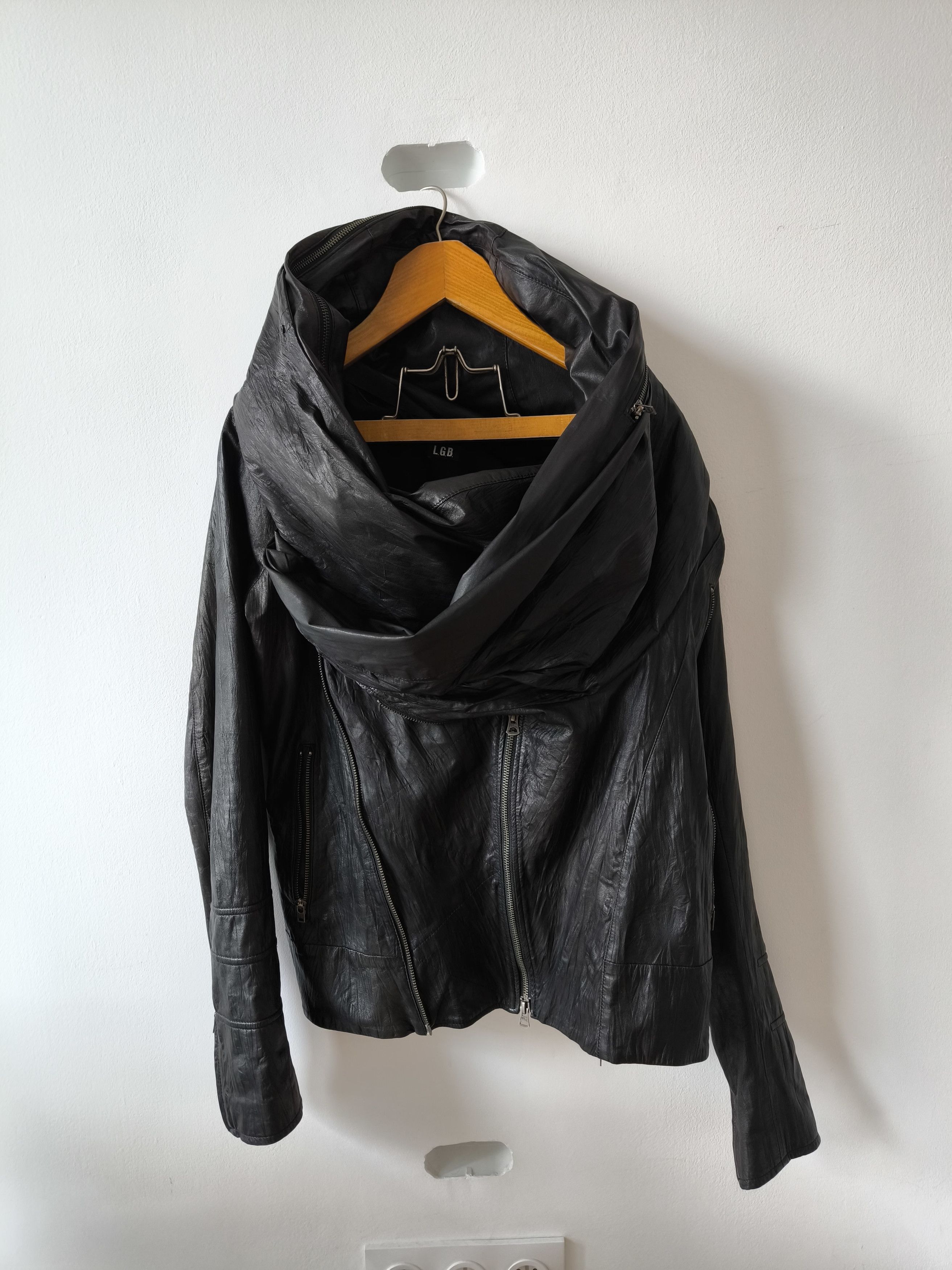 ジャケット・アウター 00s archive L.G.B. leather long hoodie L.G.B./BONO-16/M – CIRCUS by MANIAC