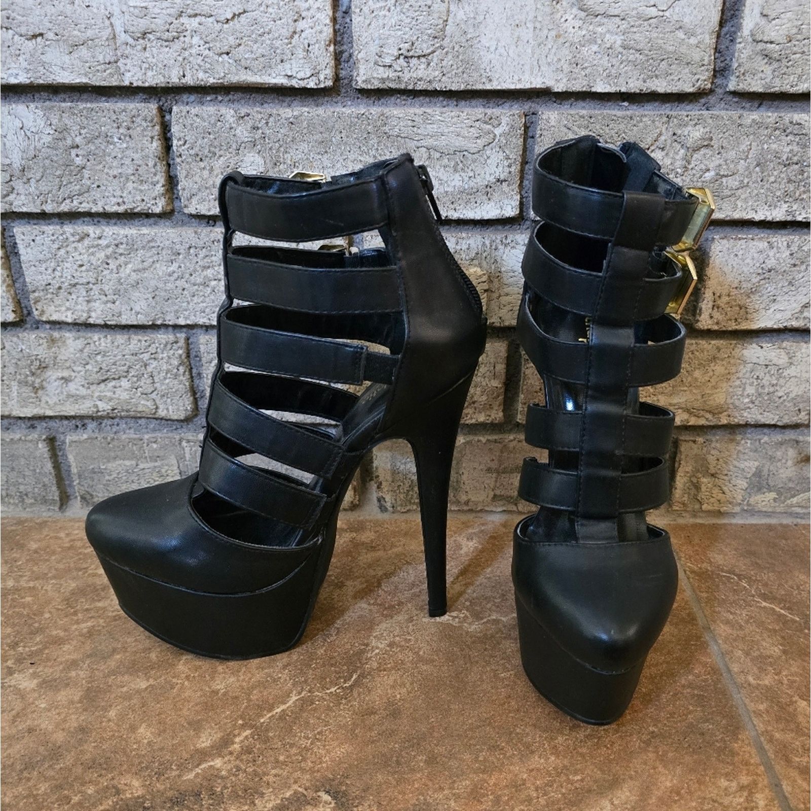 Other Black | CHARLOTTE RUSSE | Elle Buckle Bootie Size US 8 / IT 38 - 3 Thumbnail