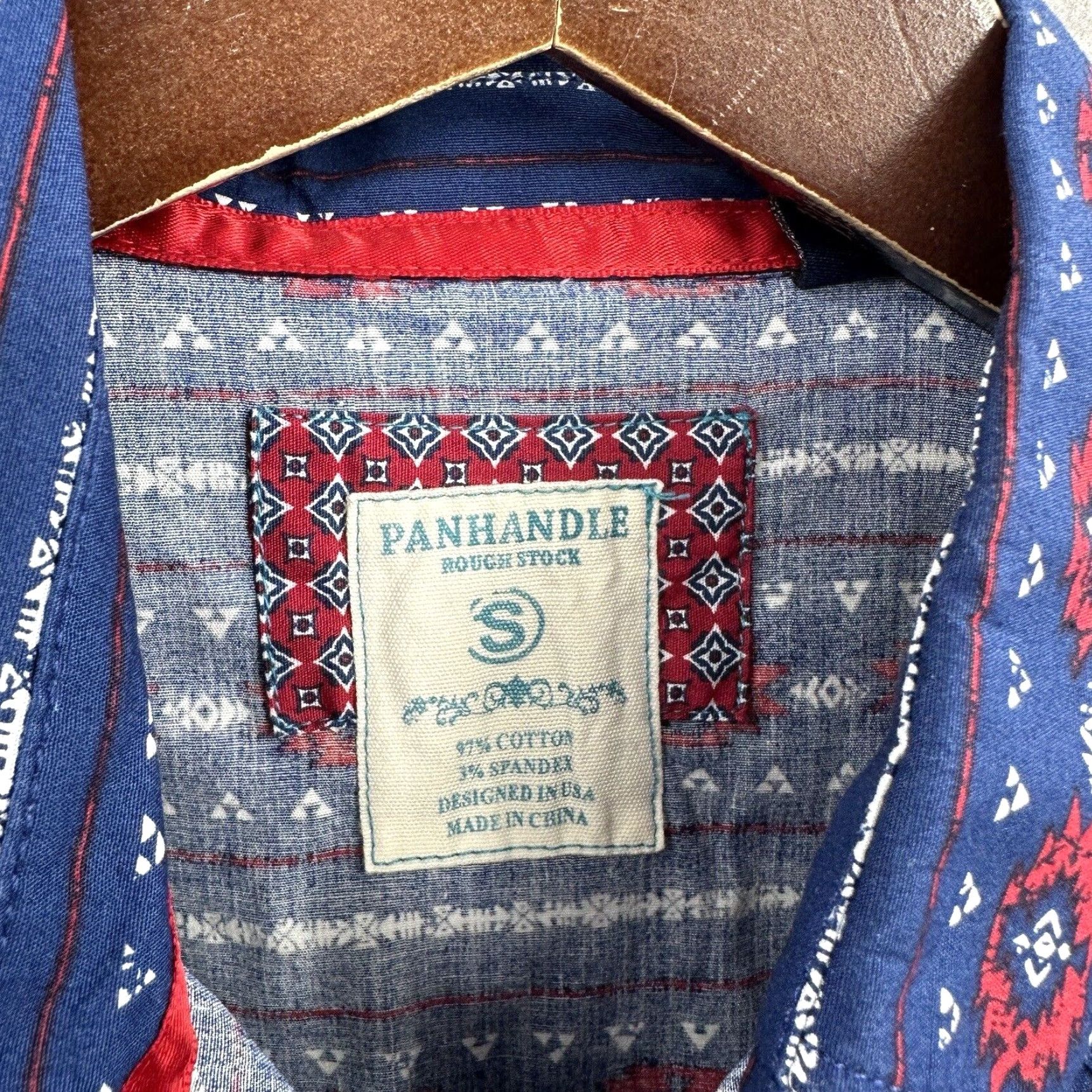 Vintage Panhandle Slim Western Shirt Womens Small Blue Aztec Cowgirl Snap Closure Casual Size S / US 4 / IT 40 - 6 Thumbnail