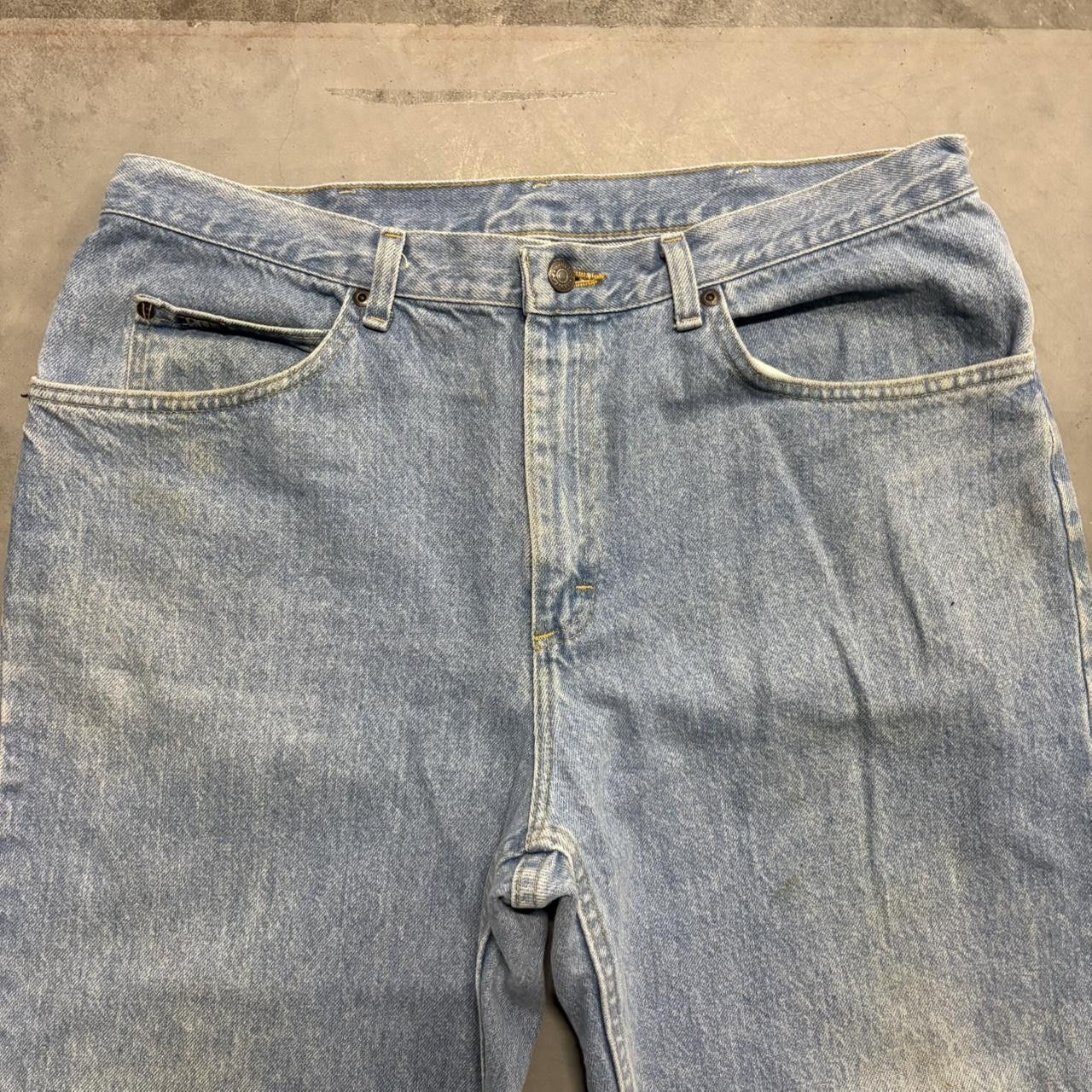 Japanese Brand × Vintage Crazy Vintage Y2K/2000s Grunge Light Blue Wash Denim Jeans! Size US 38 / EU 54 - 4 Thumbnail