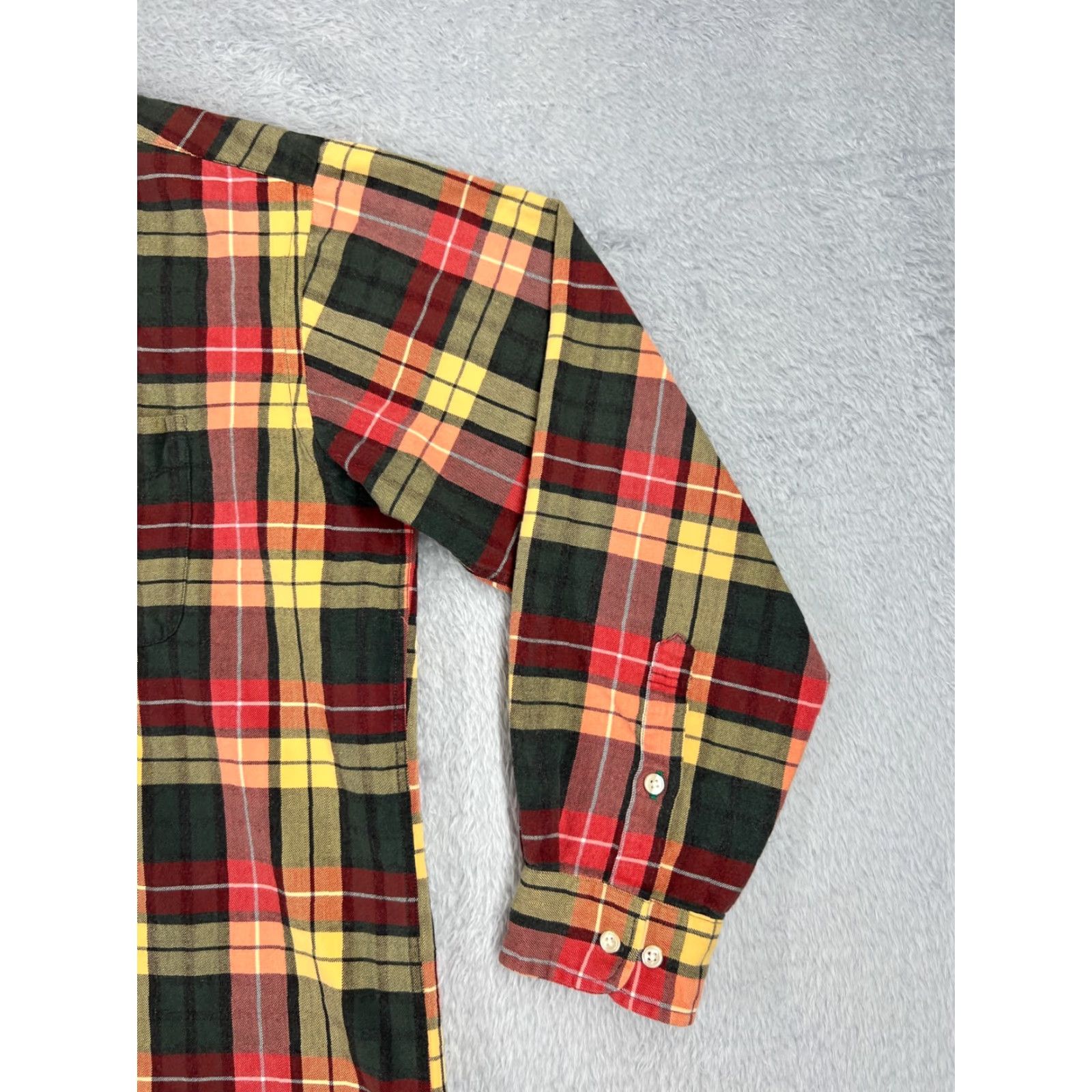 Tommy Hilfiger Tommy Hilfiger Shirt Men XL Green Yellow Plaid Soft Cotton Pocket Size US XL / EU 56 / 4 - 2 Thumbnail