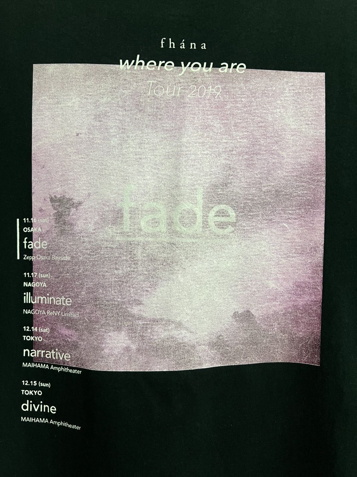 Band Tees Fhana Where You Are Tour 2019 Band Tee “fade” L Size US L / EU 52-54 / 3 - 14 Thumbnail