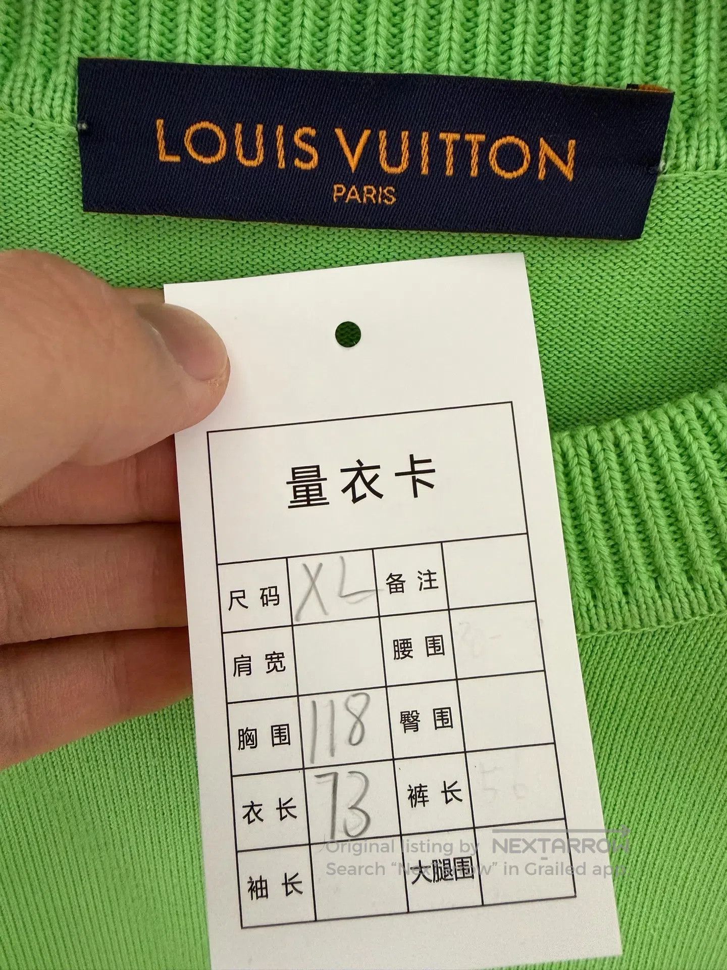 Louis Vuitton Louis Vuitton Green Knit Short Sleeve| Size US XL / EU 56 / 4 - 3 Thumbnail