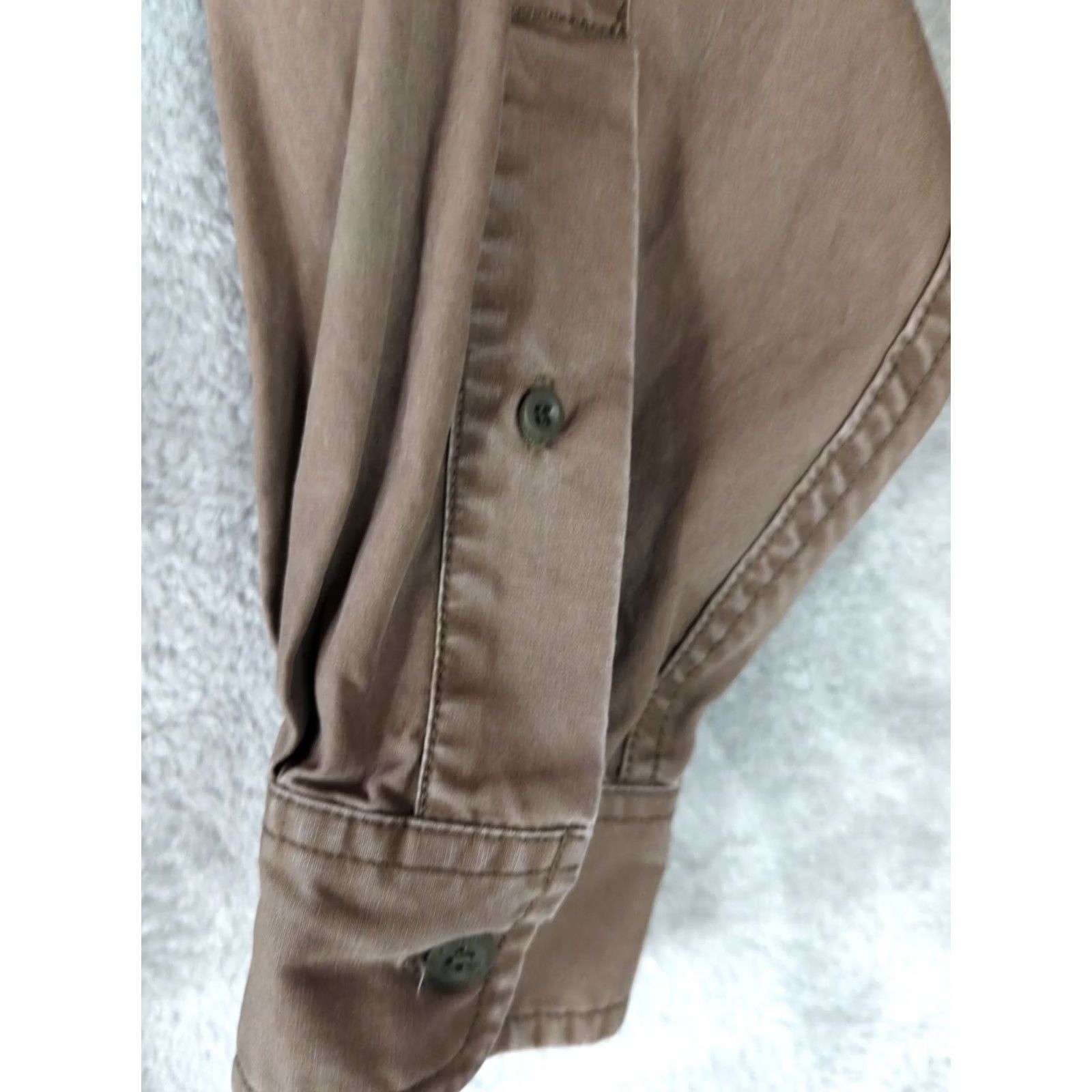 Old Navy VINTAGE Old Navy Shirt Mens L Brown Solid Long Sleeve Button-Up Pockets Vintage Fit Casual Workwear Mens Size US L / EU 52-54 / 3 - 3 Thumbnail