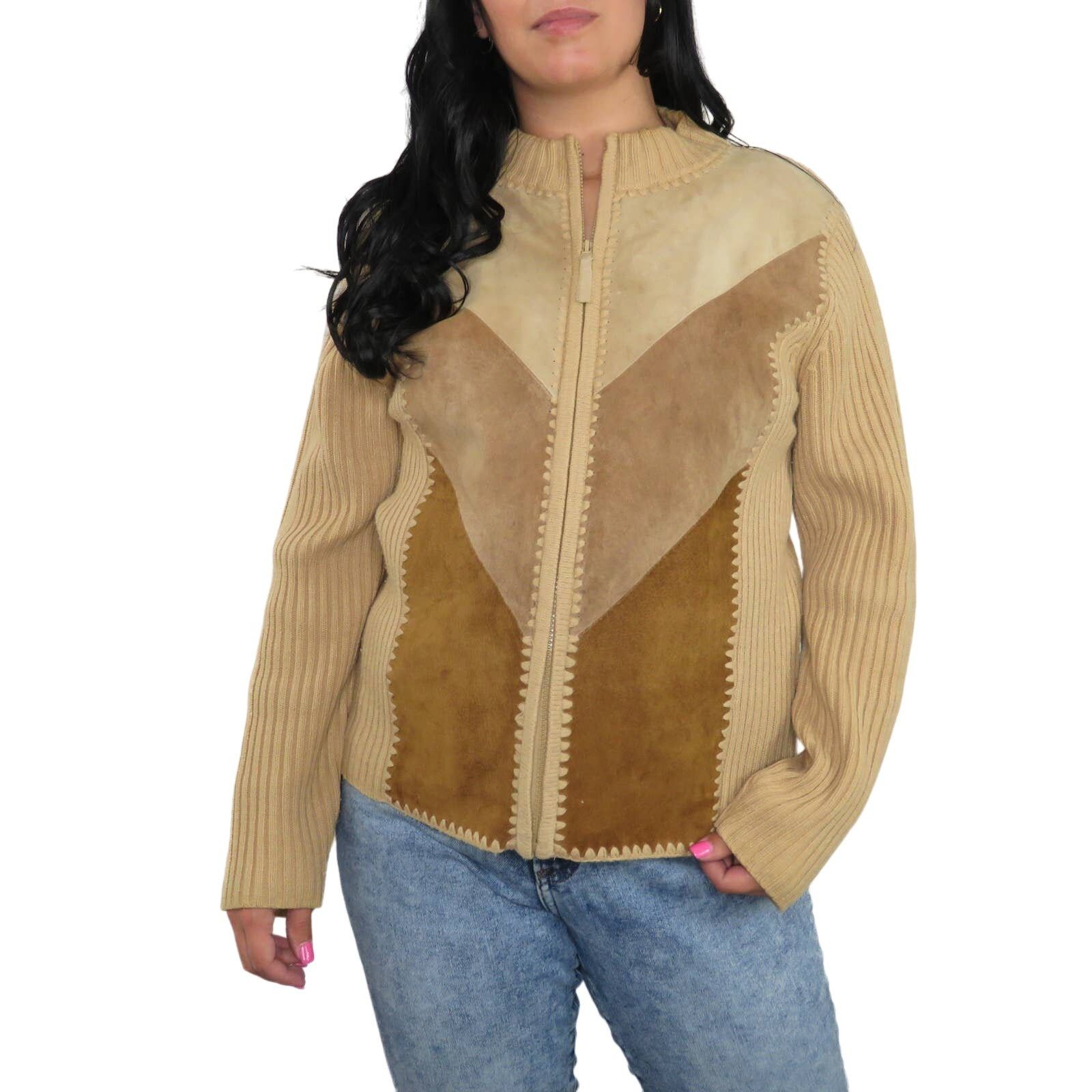 Vintage Vintage Suede Leather Jacket Brown Neutral Casual Medium Size M / US 6-8 / IT 42-44 - 4 Thumbnail