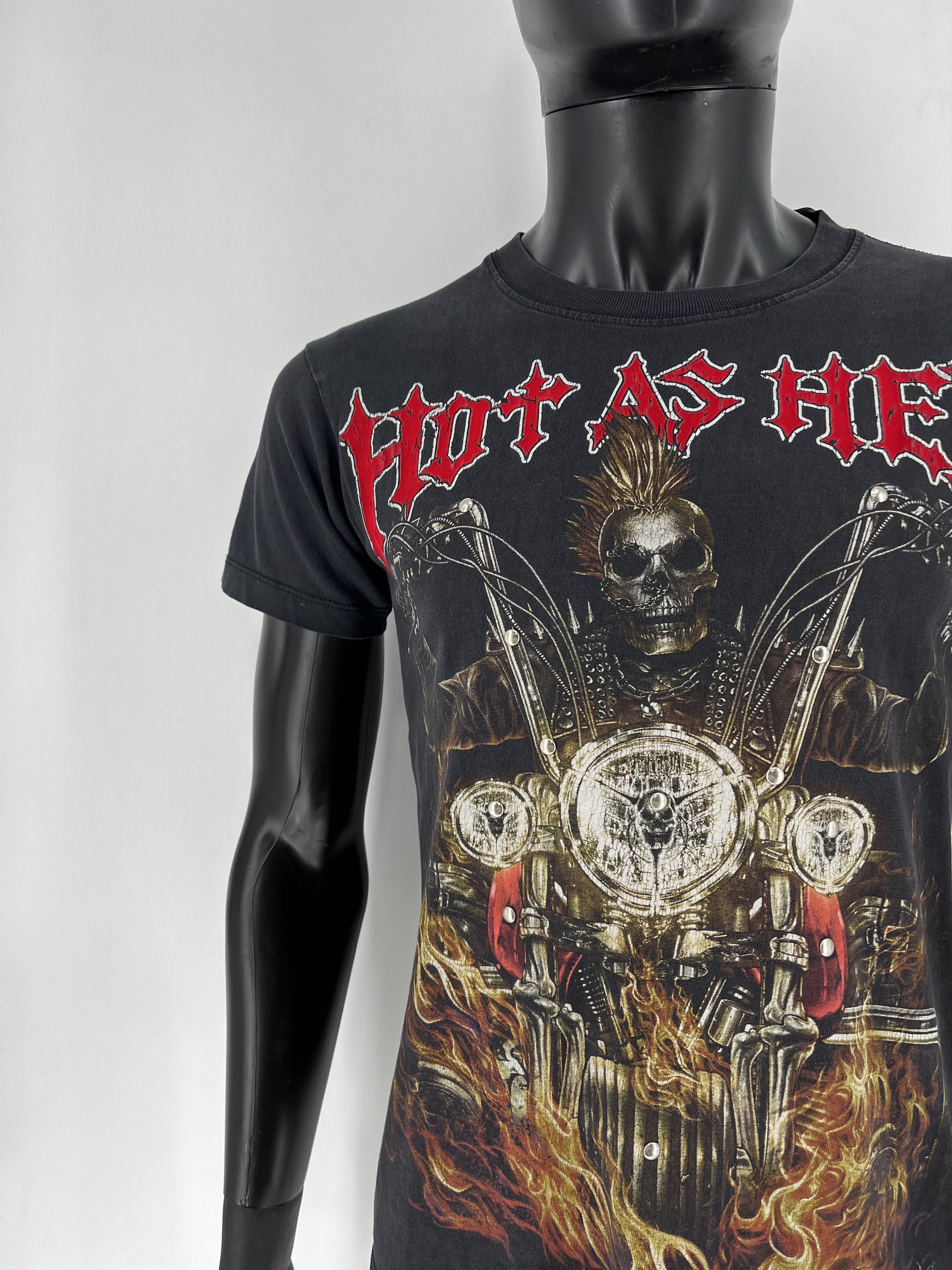 Band Tees Rock Chang Hot as Hell Vintage Skull Ghost Rider Tee Size US S / EU 44-46 / 1 - 6 Thumbnail