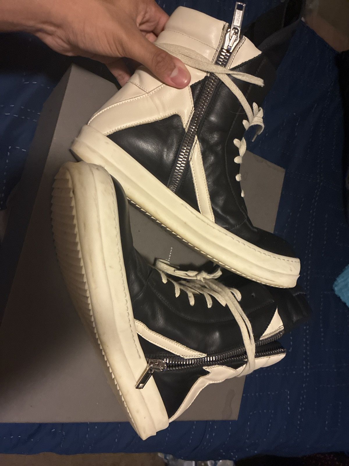 Rick Owens Rick Owens FW24 Leather Geobaskets Size US 10 / EU 43 - 6 Thumbnail