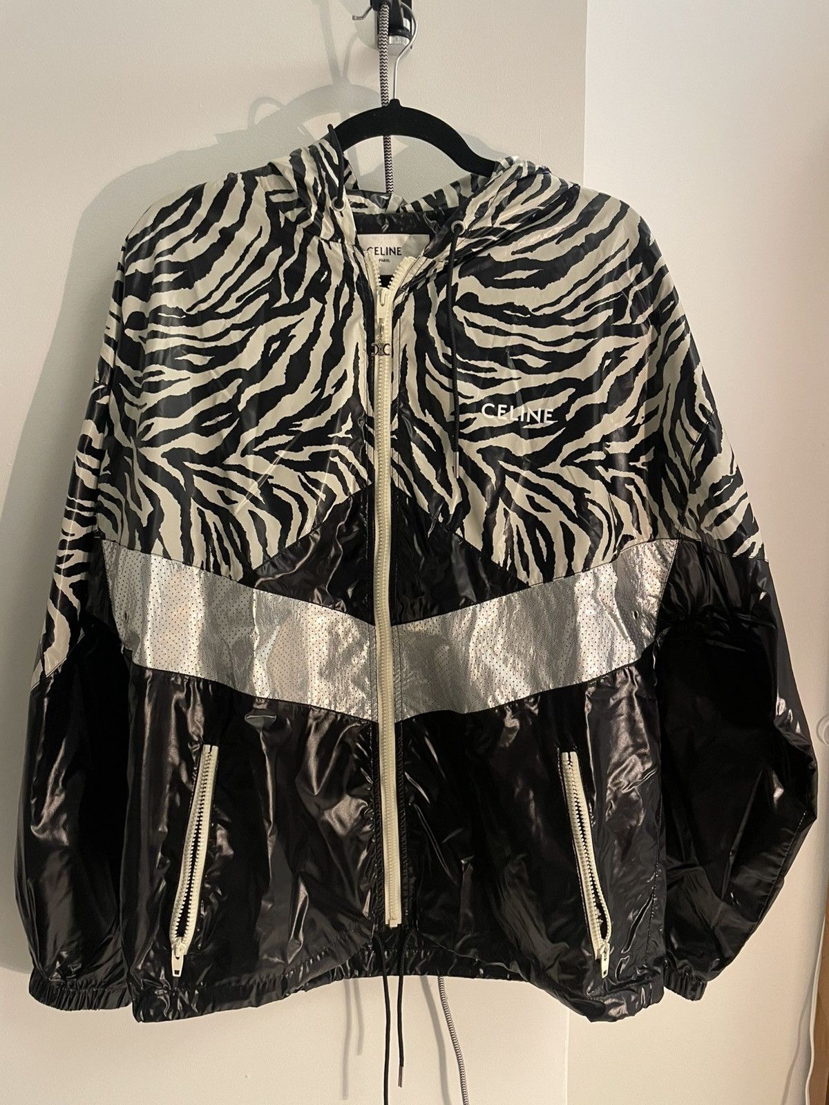 Celine Celine Blouson Jacket Nylon black and Zebra Size US S / EU 44-46 / 1 - 1 Thumbnail