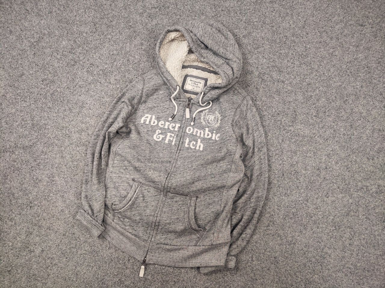Abercrombie & Fitch Abercrombie & Fitch Vintage Zip Sherpa Fur Hoodie Y2K Style Size US M / EU 48-50 / 2 - 4 Thumbnail