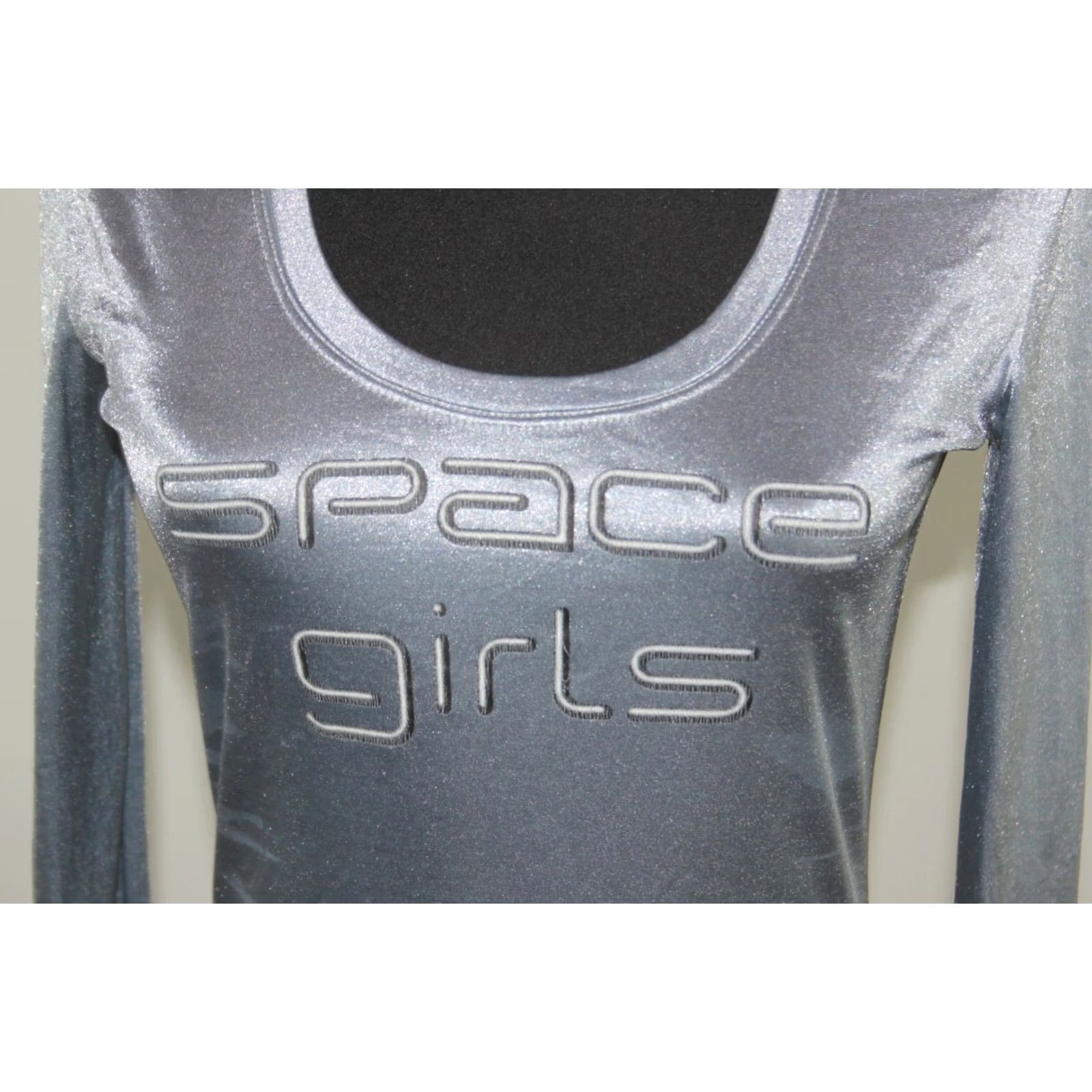 Moschino Moschino Jeans Shirt Space Girls 90s UK 12 Nylon Long Sleeve Metallic Made in Italy Mens Womens Boys Girls Size XL / US 12-14 / IT 48-50 - 2 Thumbnail